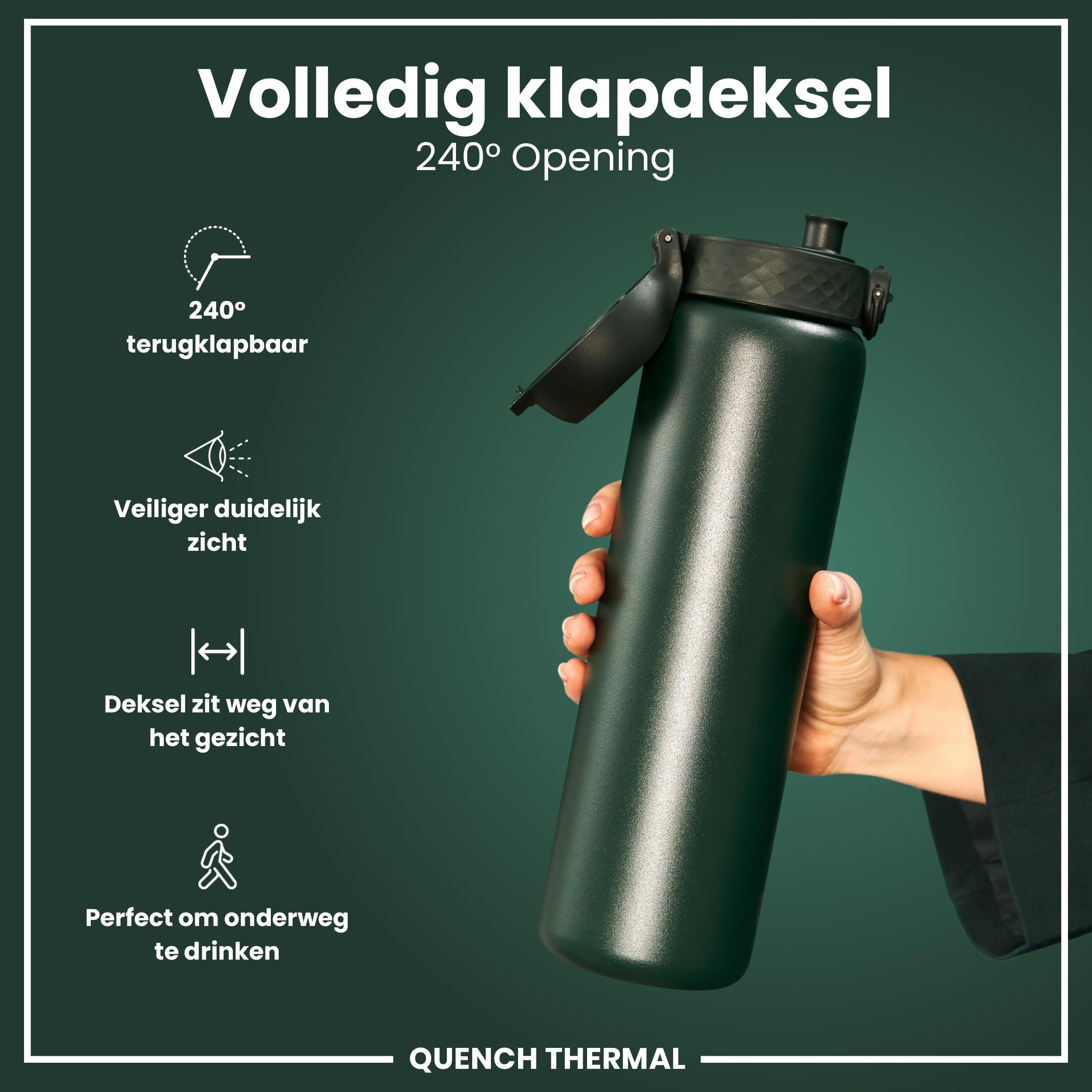 Vacuüm Geïsoleerde Stalen Waterfles - Duurzaam - 1 Liter | bol