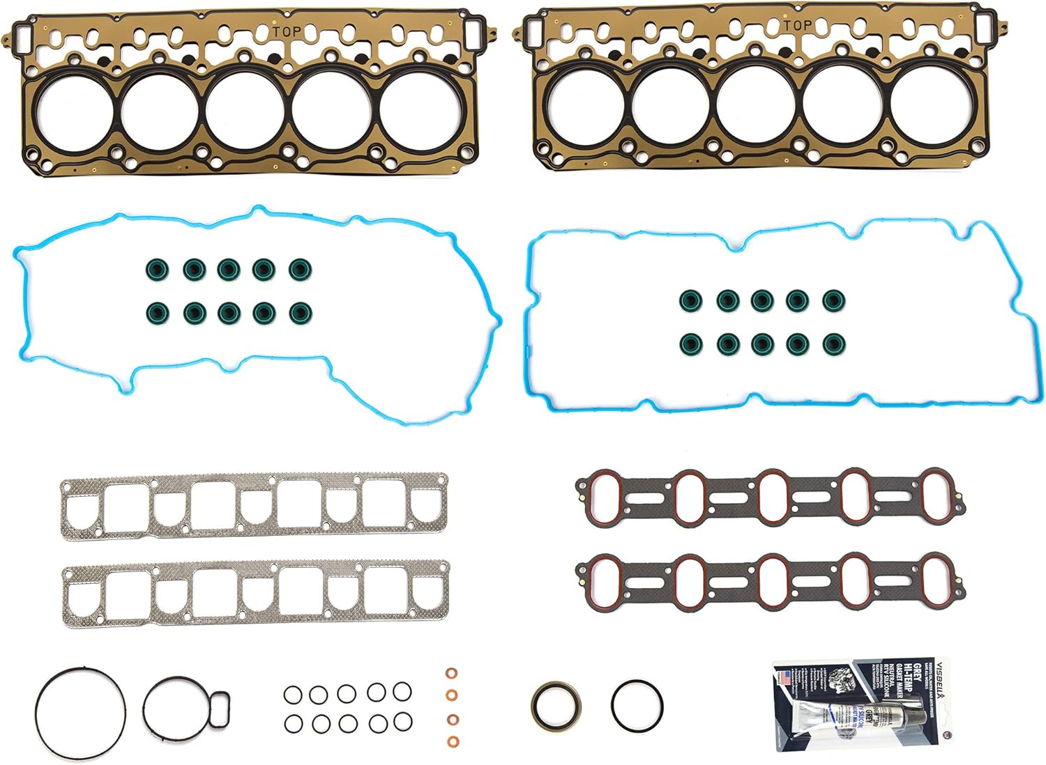 MA-9761244766 Head Gasket Set Compatible With/For 2003-2006 Dodge Ram 1500 Viper 8.3L OHV V10 20V