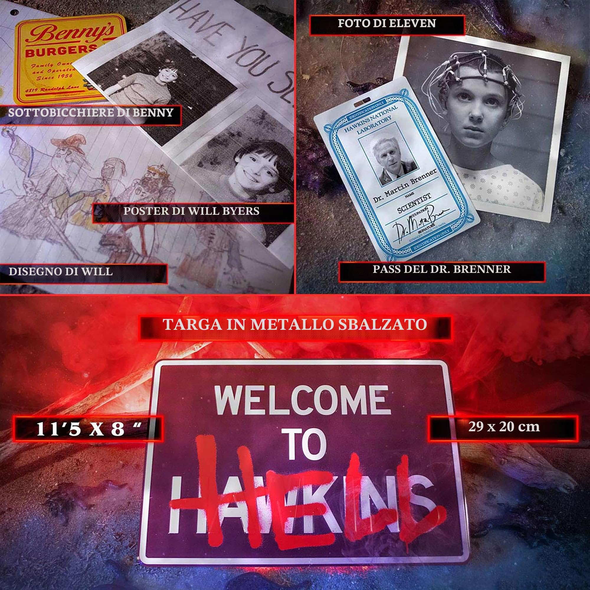 Doctor Collector Stranger Things Hawkins Memories Vecna’s Curse Edizione Limitata, Collectible Set Tin Box, edizione da collezione ufficiale con accessori esclusivi in scatola di metallo, age 14+