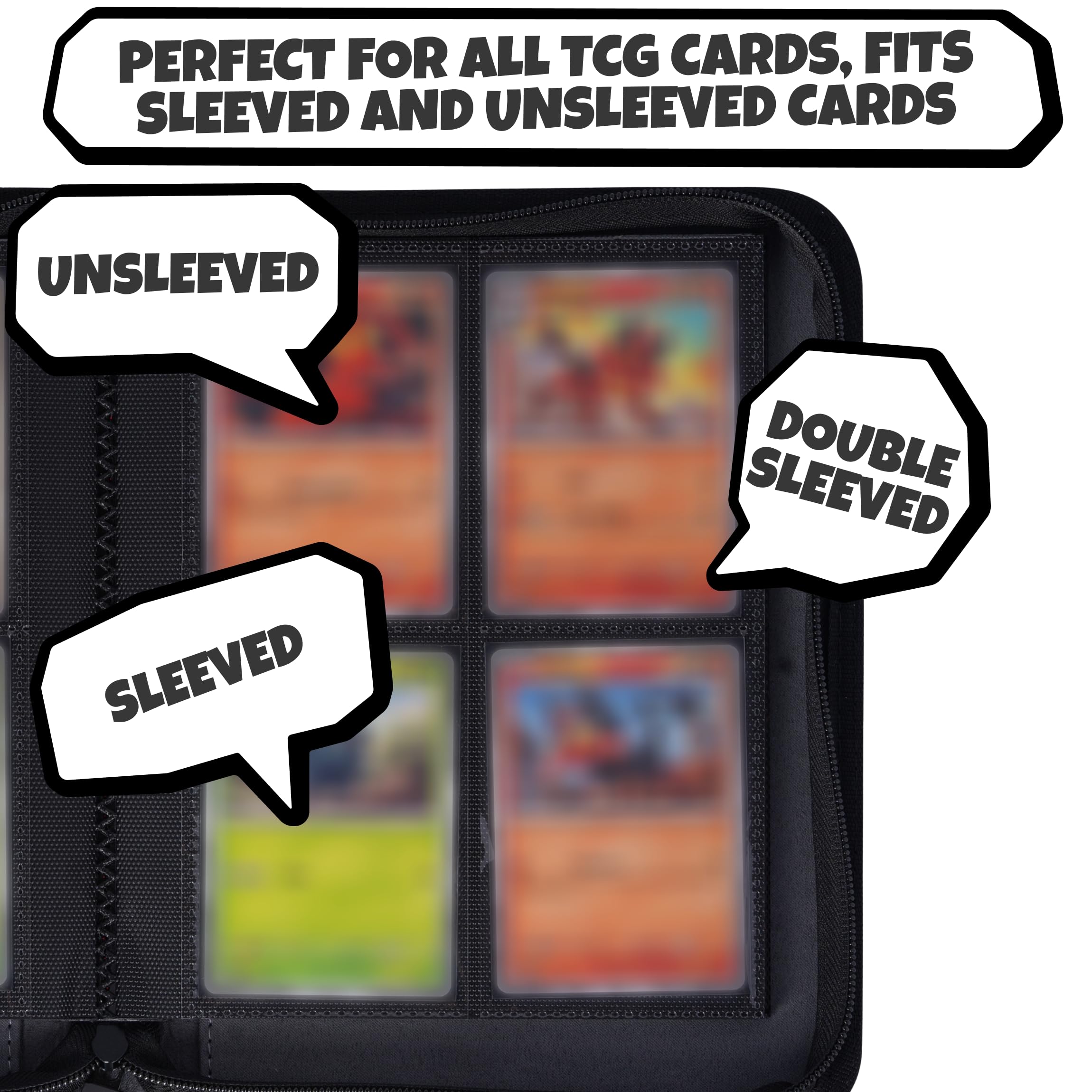 personalized pokemon card binder Amazon.com: 3D Card Binder for Pokemon - Stunning 3D Raised Pk Types Design  in PU Leather with Zipper
