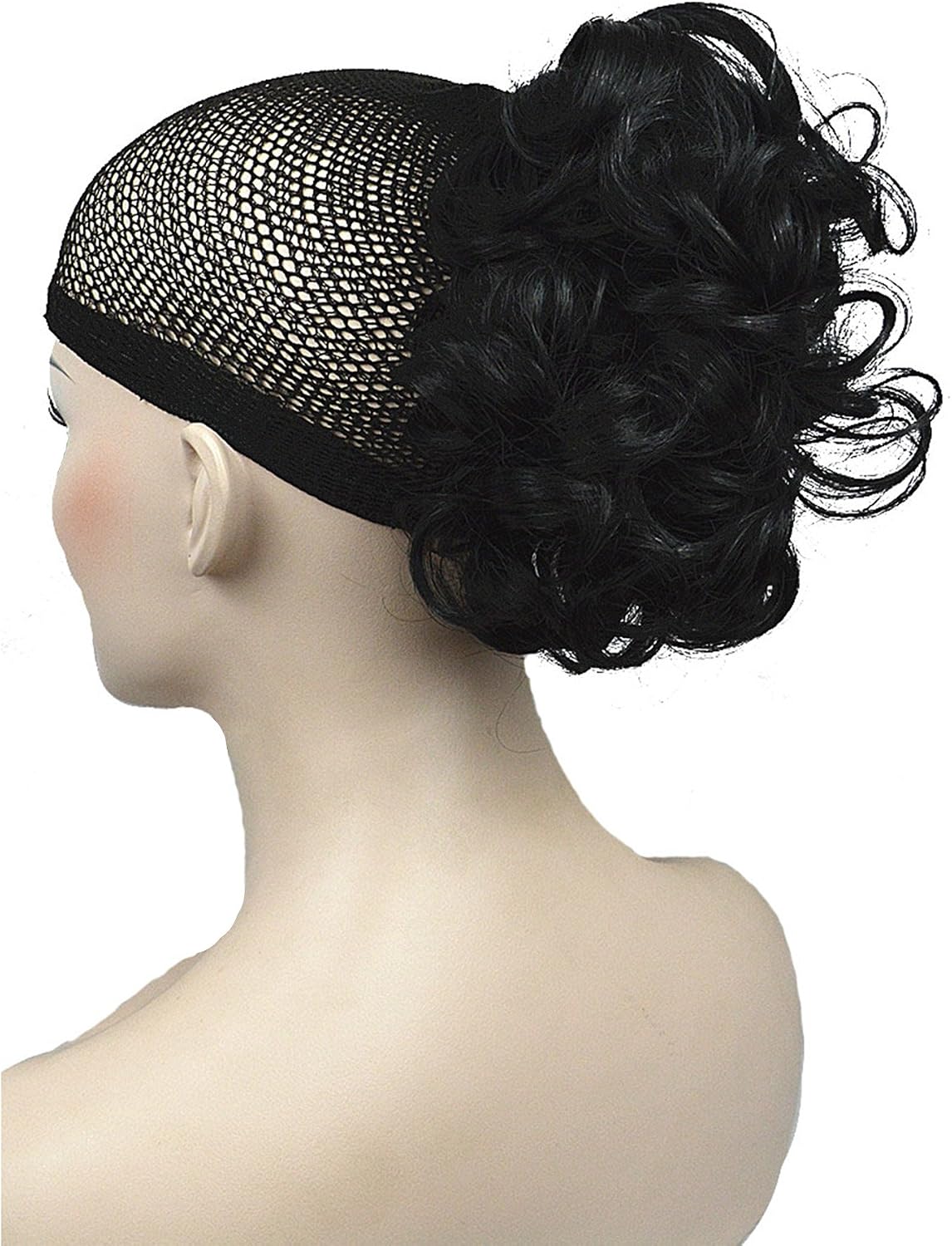 Lydell 6" Short Ponytail Hair Piece Wavy Claw Clip In/on Hairpiece Hair Extension (Jet Black), #1 Jet Black - Image 3