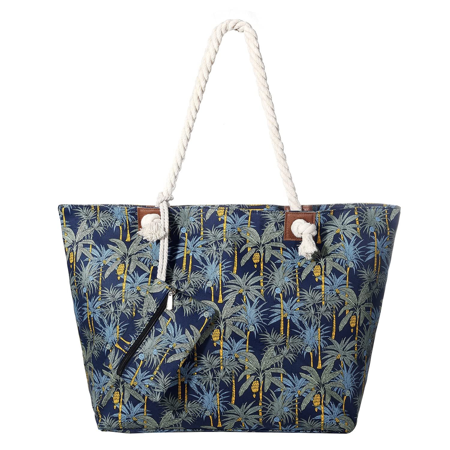 MASADA Badetasche XXL Familie Strandtasche Damen Beach bag groß mit Reißverschluss - Jungle Tree