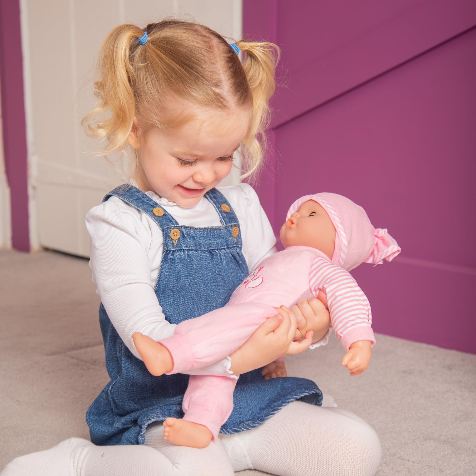 Molly Dolly Baby Doll Set - 40cm Talking Doll With Feeding Accessories Set - Baby Dolls For Girls - Doll Suitable From 2 Years + - Image 3