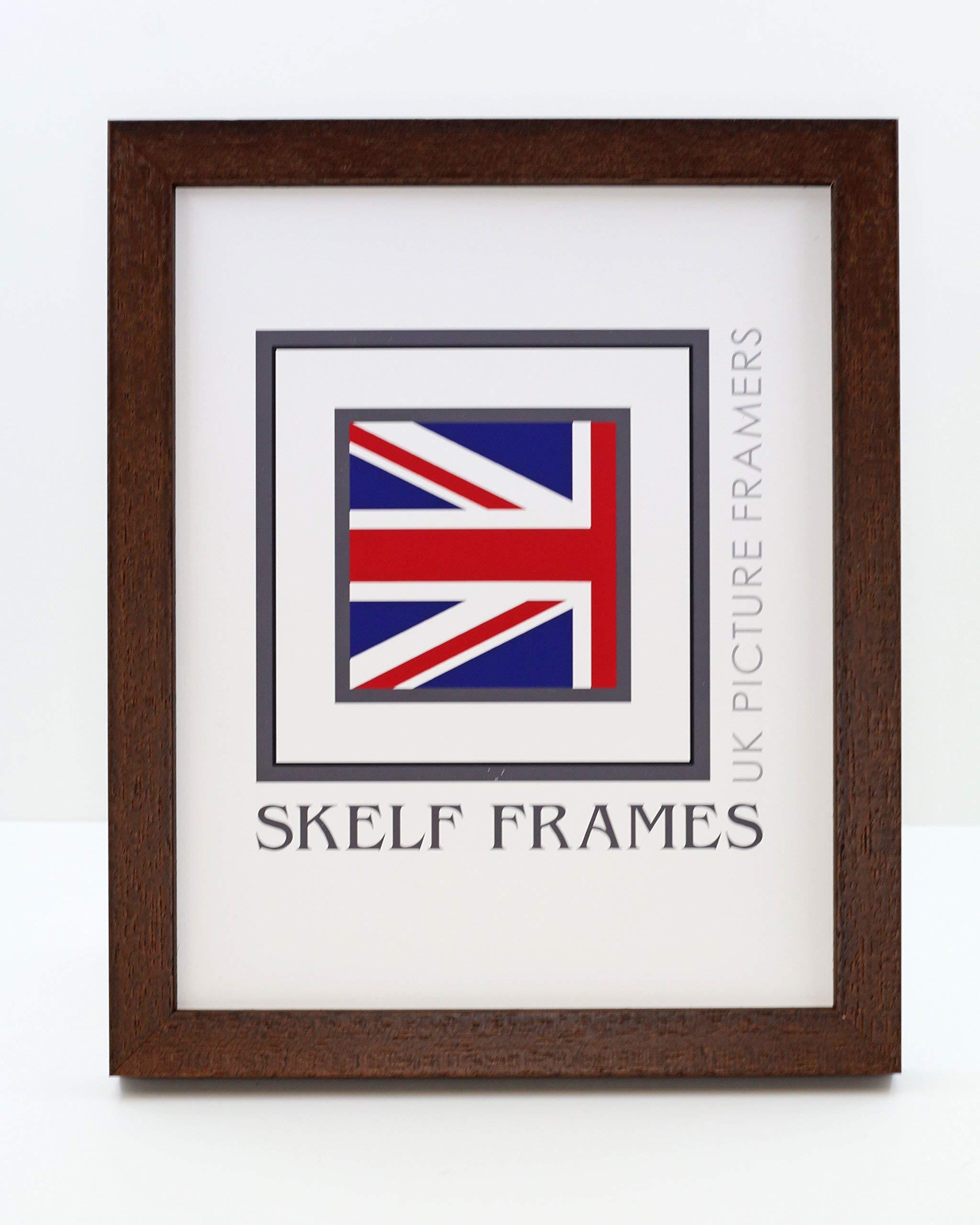 Skelf Frames Brown 6.5 X 5.5 Inches Picture Photo Frame In Phoenix Foil Solid Wood With Glass Hand Made In Yorkshire (Multiple Sizes)