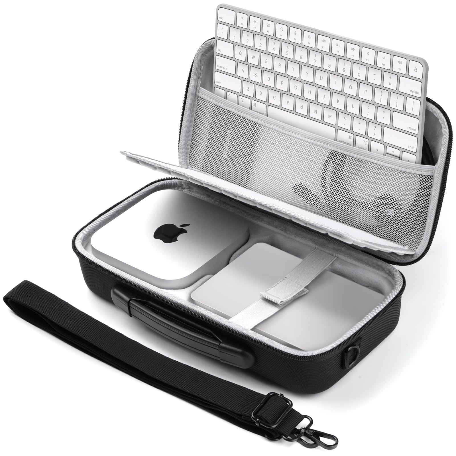 KAIbako Hard Travel Case for Mac Mini M4 / M4 Pro (2024), Fits Magic Keyboard, Mouse, Trackpad and Accessories, Protective Carrying Bag for Mac Mini Desktop Computer (Case Only)