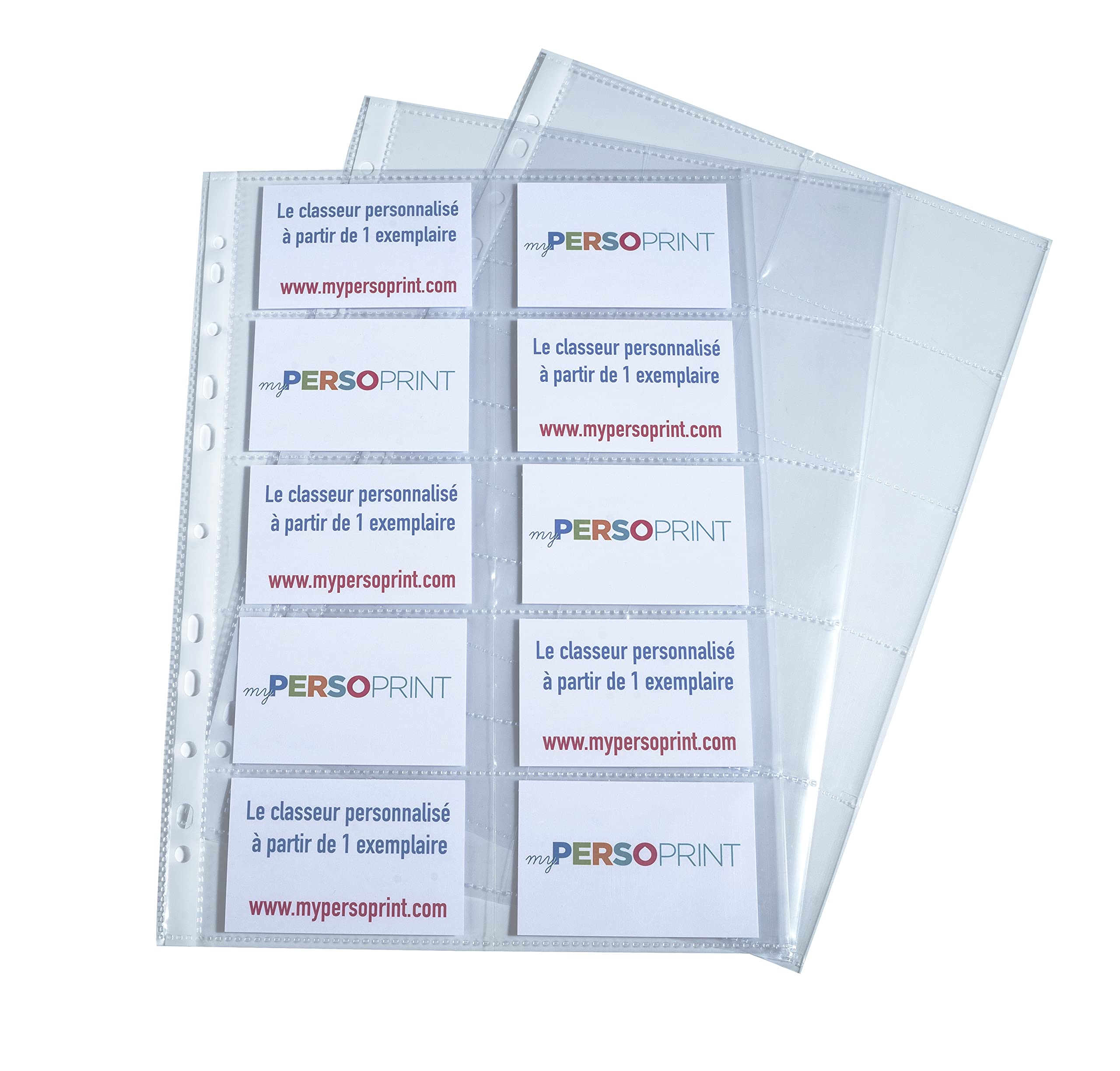 Exacompta Bolsa De 10 Fundas Con Multitaladros A4: Organiza Tus Tarjetas De Visita En Tu Archivo (Polipropileno)