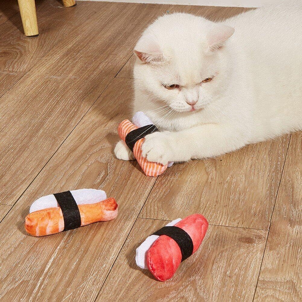 Sushi-Spielzeug Für Katzen Mit Katzenminze | Ungiftiges, Sicheres Spielzeug Für Kätzchen & Katzen