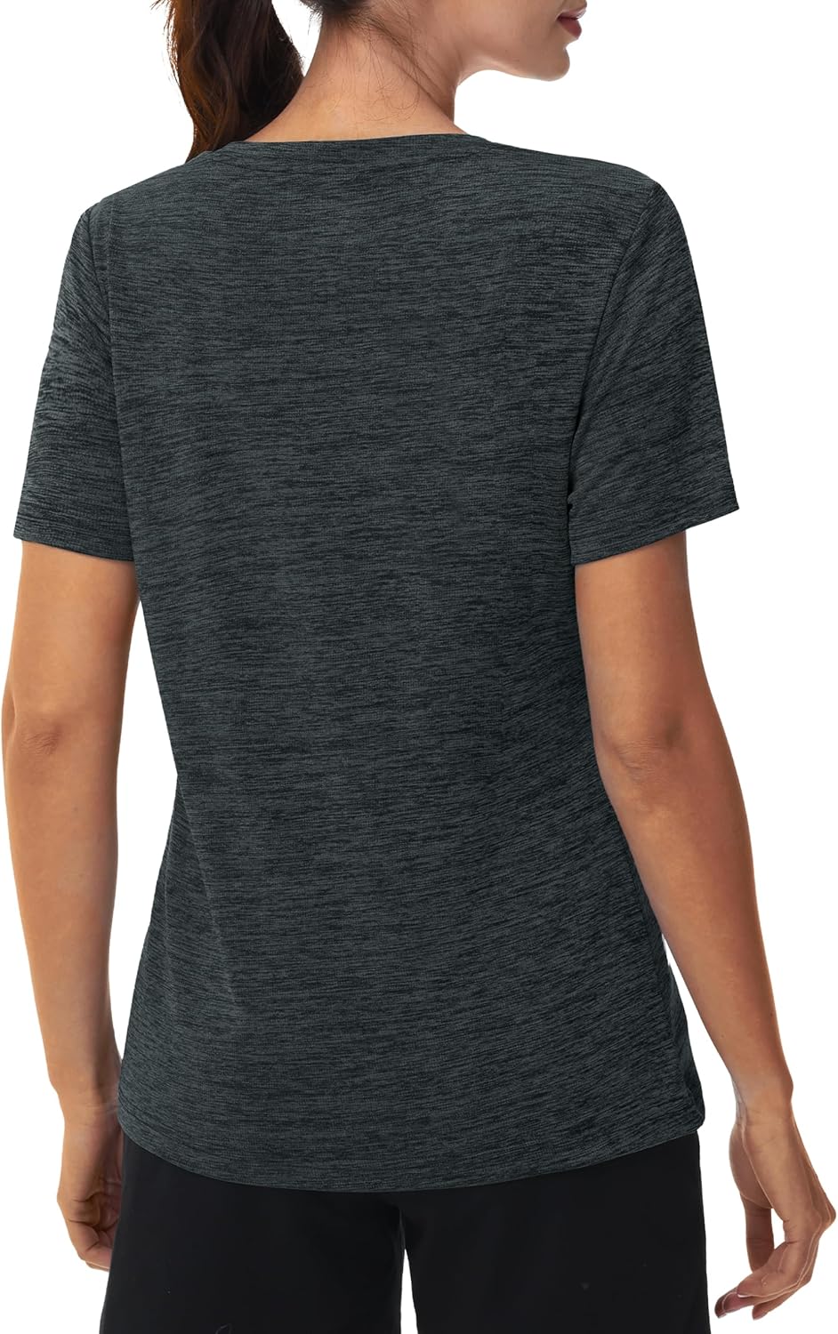 MAGCOMSEN Workout Tops for Women UPF 50+ Quick Dry Short Sleeve Sun Protection V-Neck Shirts Lightweight Hiking T Shirts - Image 2