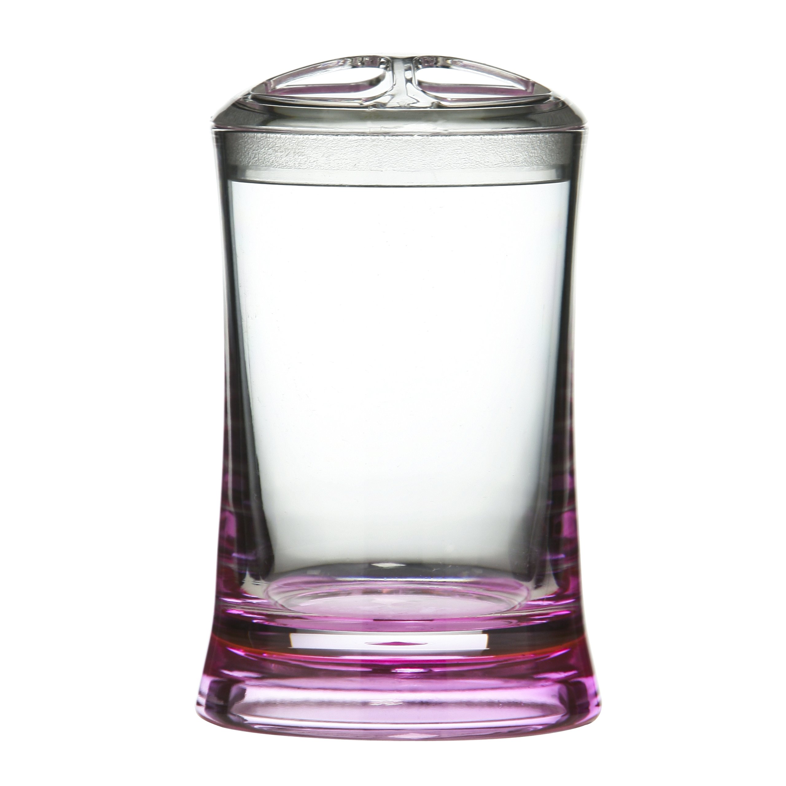 Premier Housewares Acrylic Toothbrush Holder - Hot Pink/Clear
