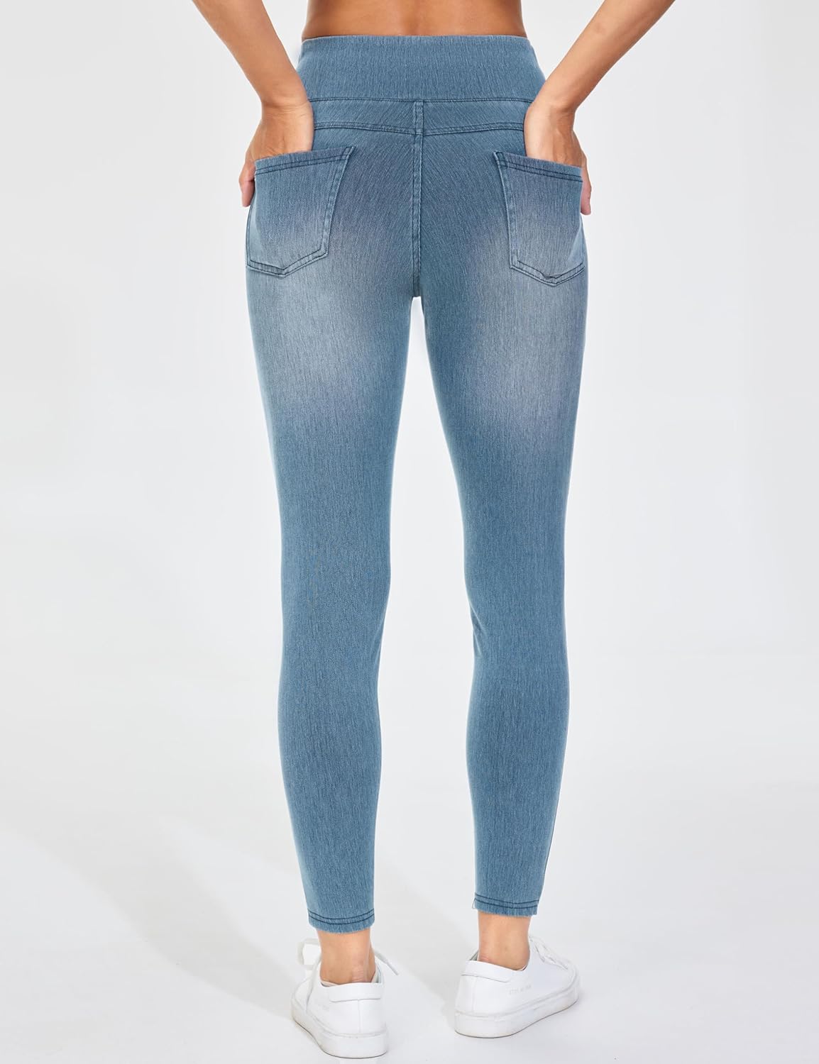 Origiwish Womens High Waisted Jeggings Stretchy Skinny Jeans Pull On Tummy Control Leggings with Pockets - Image 5