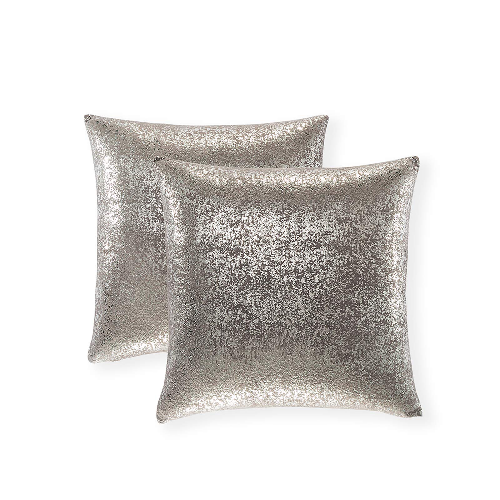 Xinrjojo Sparkling Decorative Pillow Cases, Silver Grey Pillows, 24x24 inch Pillow Covers, for Home Sofa Couch Chair Back Seat Bedroom Car, Starry 2