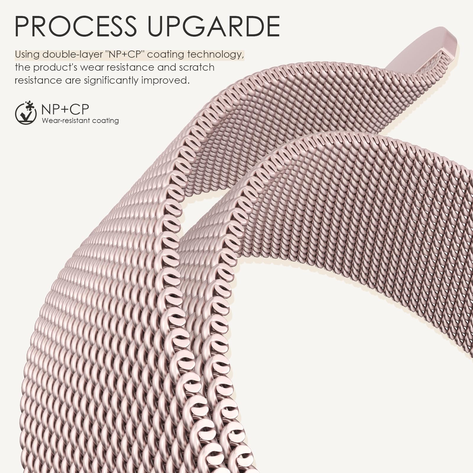 Original Milanese Loop Compatible with Apple Watch Straps 38mm 40mm 41mm 42mm 44mm 45mm 46mm 49mm Women & Men, Magnetic Clasp Adjustable Metal Bands for iWatch Series 11 10 9 8 7 6 5 4 2,Ultra 3,SE 3 — view 3