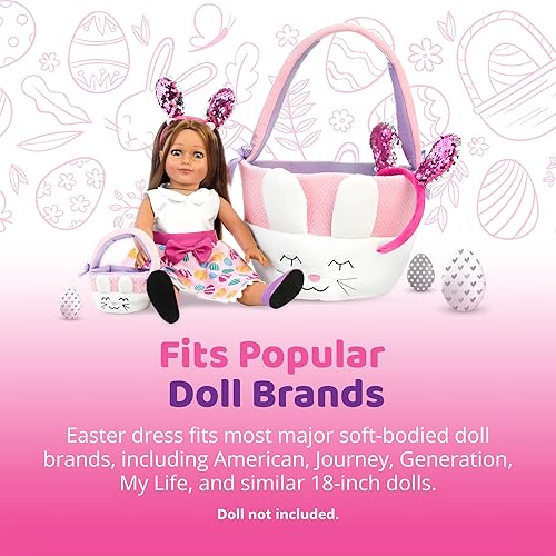 Miniatura 3 de Playtime by Eimmie Conjunto de ropa y accesorios para muñecas, vestido de vacaciones de Pascua con accesorios a juego, se adapta a muñecas