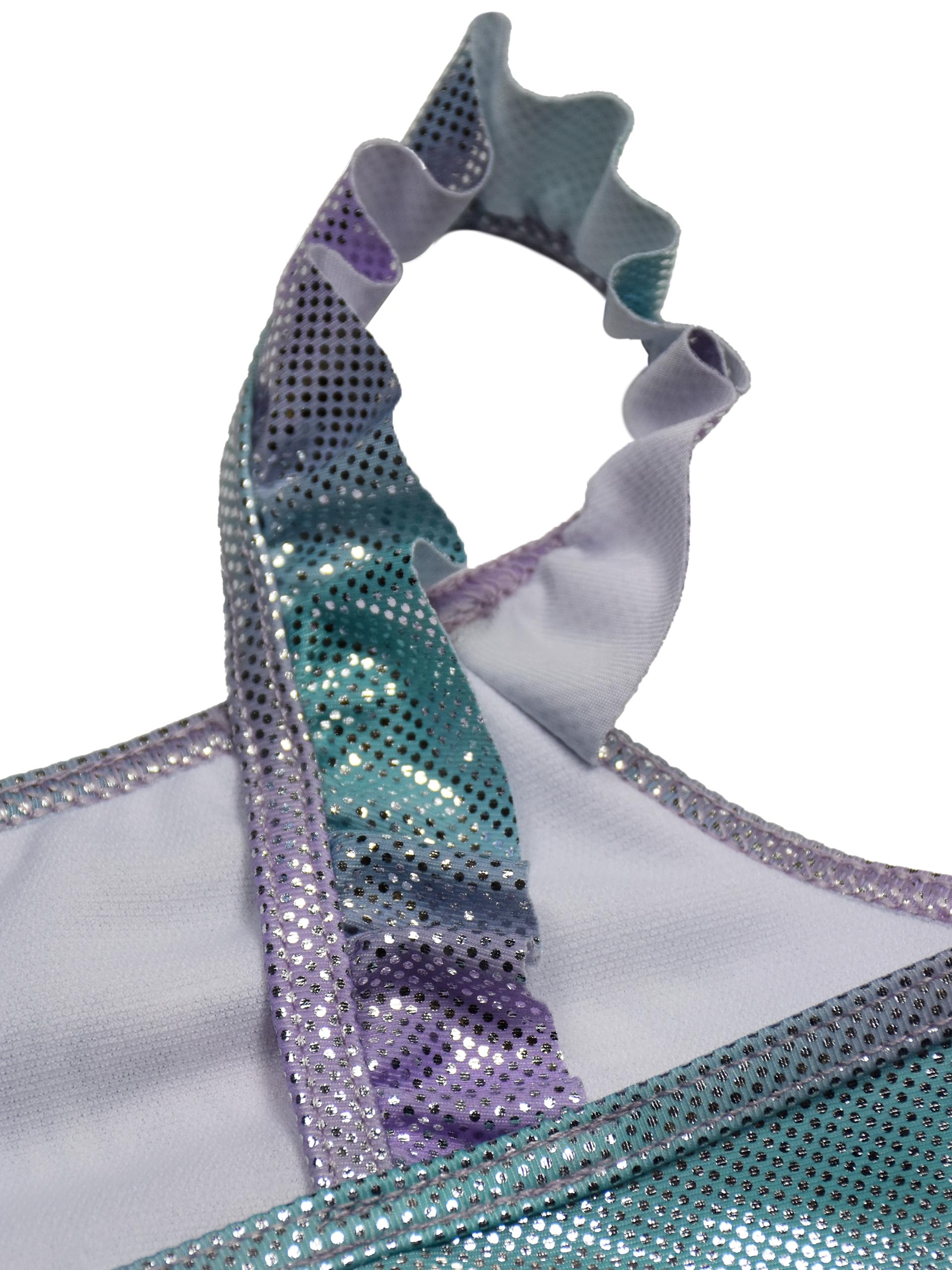 Disney - Bikini con volant per bambine "La regina di ghiaccio", Elsa Frozen per bambini, costume da bagno in due pezzi, colore: Viola