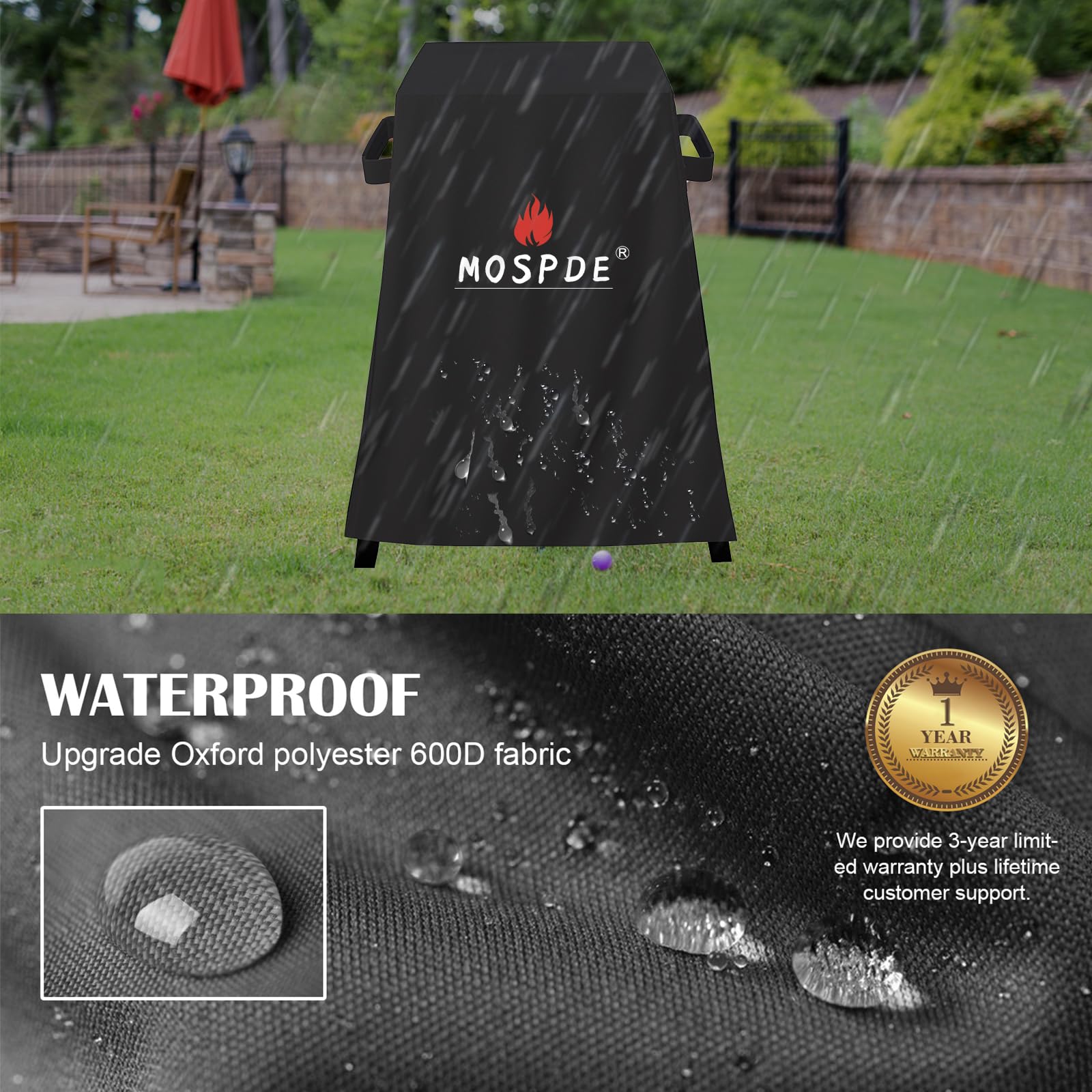 Wasserabweisende Abdeckung Für Ninja Woodfire Pizzaofen OO101 & Smoker Grill OG701/OG751/OG951 – Aus 600D Oxford