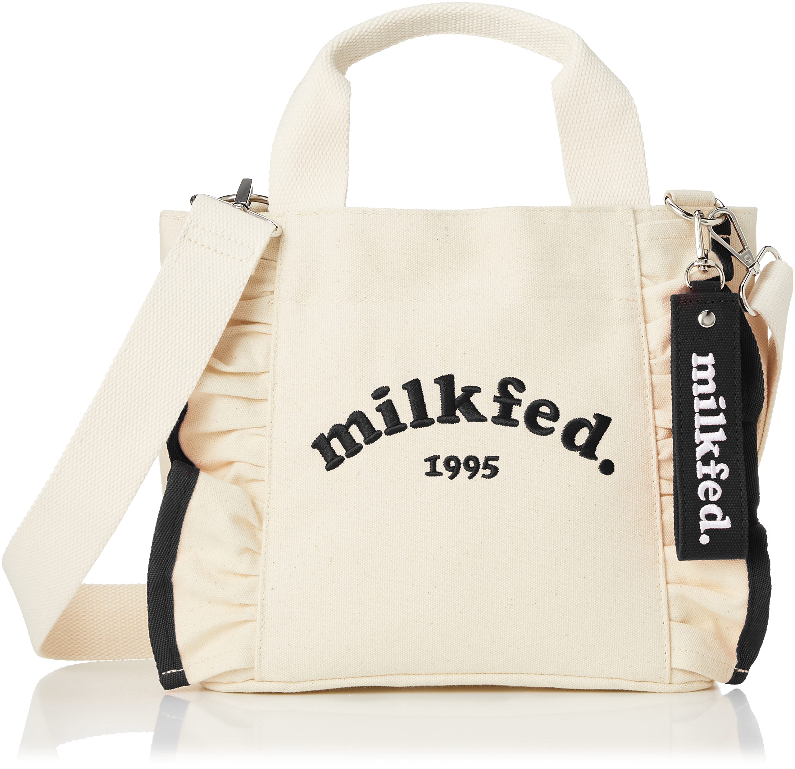MILKFED. (ミルクフェド) Tote Bag Ruffle Mini Bag Women Red Free Size - white