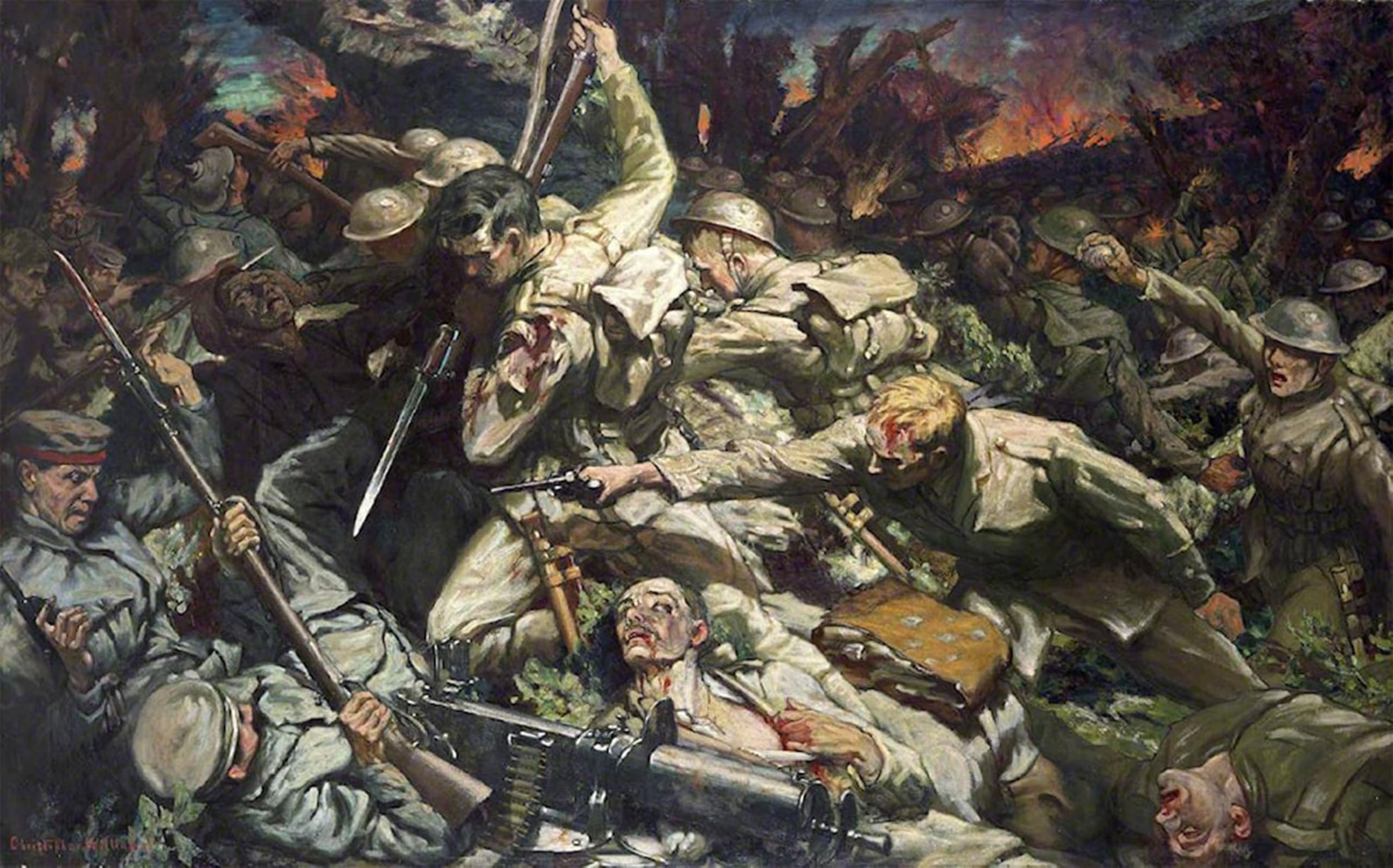 ARTXLXXBN Famous Painting Canvas Artwork Graffiti Print the Welsh At Mametz Wood by Christopher Williams Portrait Canvas Image for Home Decor 60x90cm