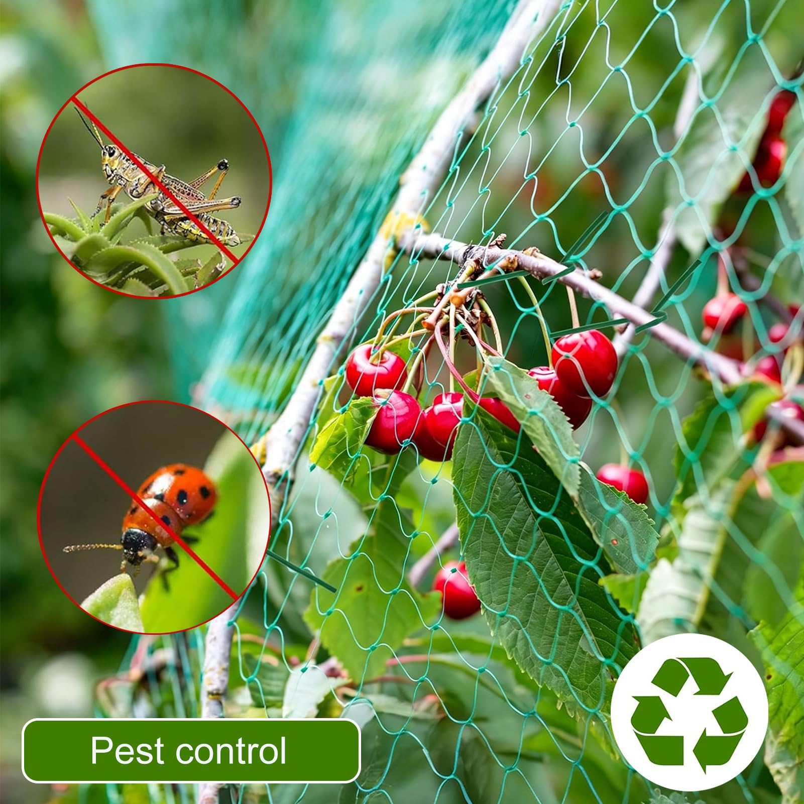 Genérico Mallas De Protección contra Aves De Malla Fina 10x10 15x15m,Red De Protección contra Insectos Palomas Y Granizo,Mallas para Jardines Árboles Frutales Bancales Elevados,4x10m
