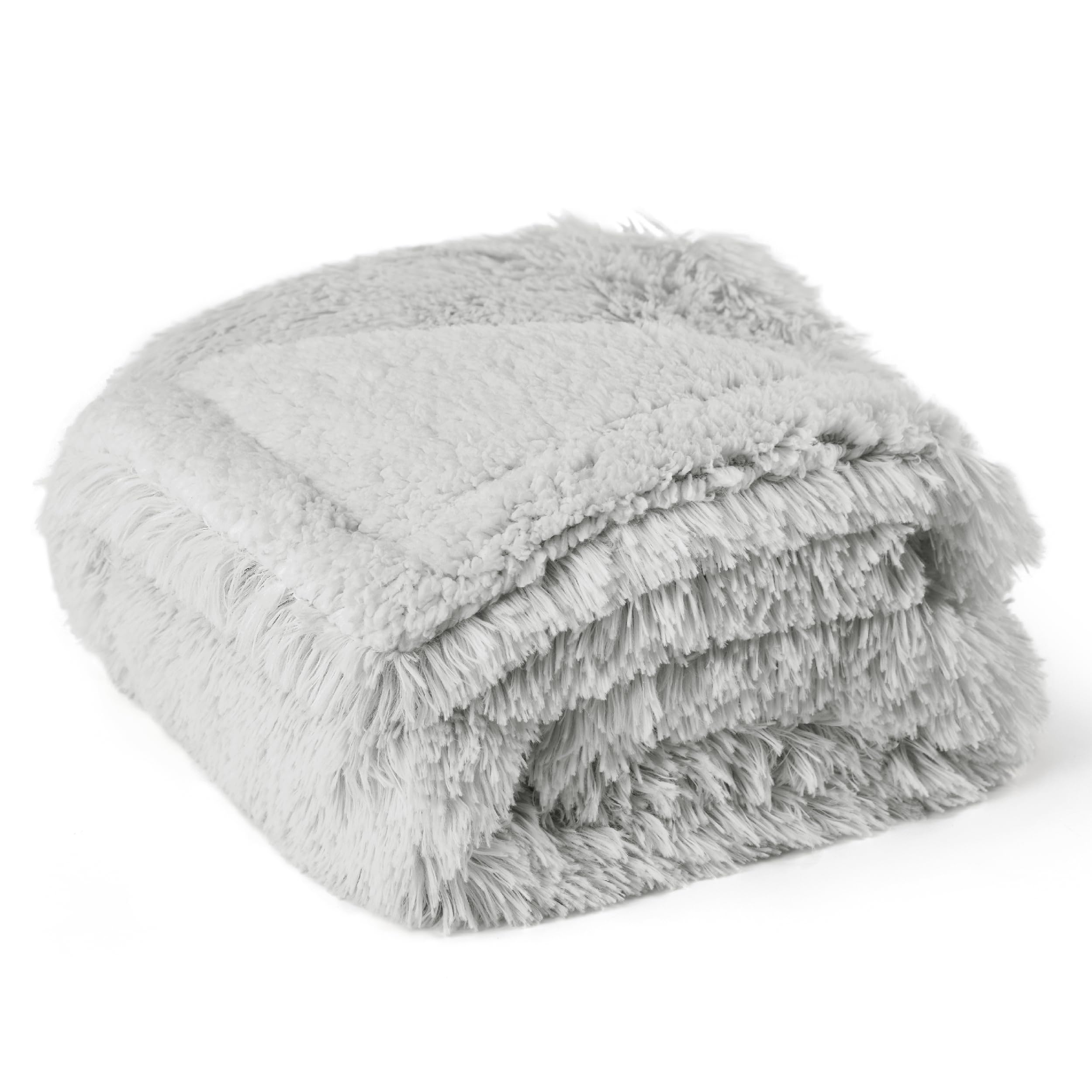BEDSURE wasserdichte Hundedecke für große Hunde - 152 x 203 cm Langer Plüsch Hundedecke waschbar, Haustier Decke flauschig und weich, Schutzdecke Hundesofa, Hellgrau
