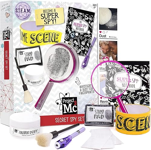 Project MC2 Juego de simulación Super Spy Gear Kit de ciencia STEM conviértete en un detector de mentiras humano con juego de identificación de