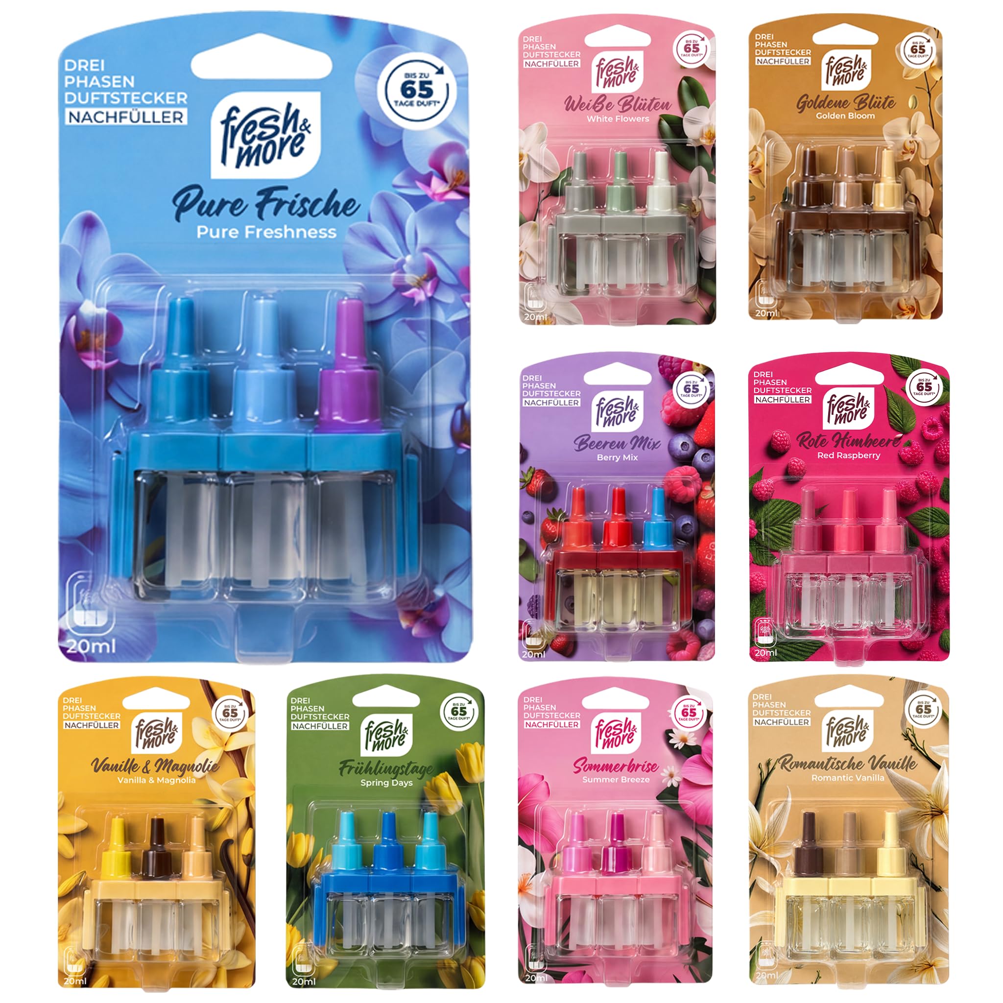 Fresh & More Nachfüller für 3Volution Duft-Mix (6er Pack) 20ml