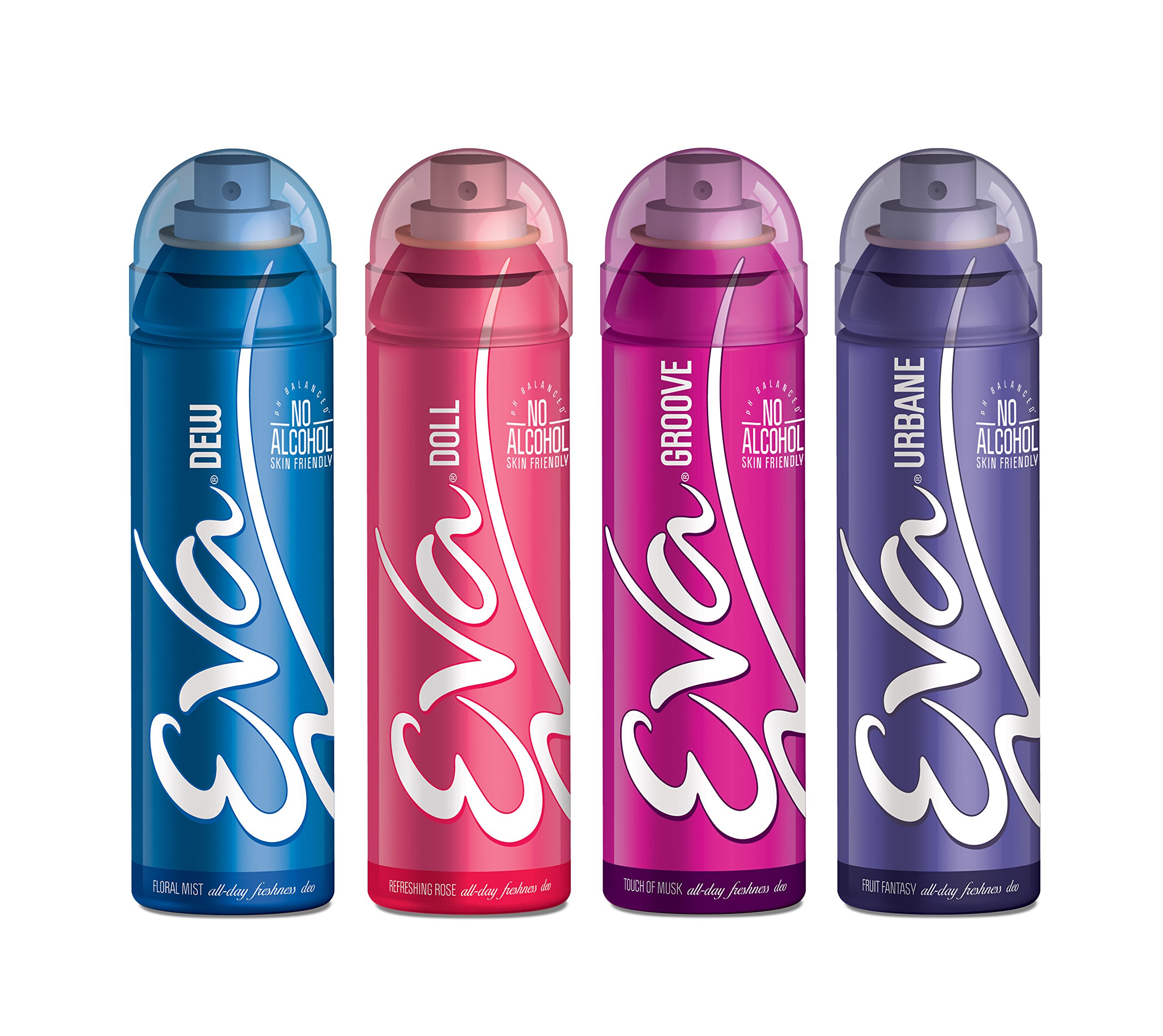 Eva Deodorants 125ml Doll, Dew, Groove and Urbane Combo 4