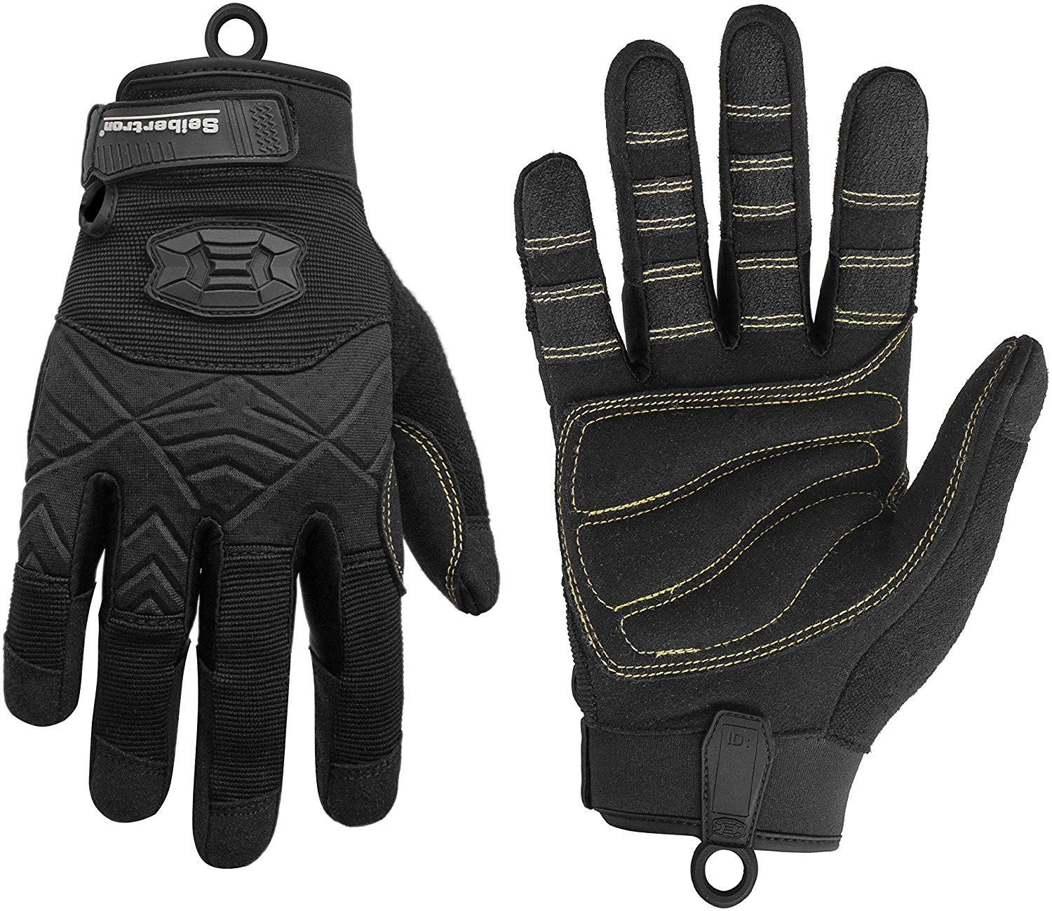Seibertron Full Finger Padded Palm Lightweight Breathable Climbing Rope Gloves For Climbers, Rock Climbing, Rescue, Adventure, Sailing, Kayaking, Outdoor Sports Black XXL โ image 1