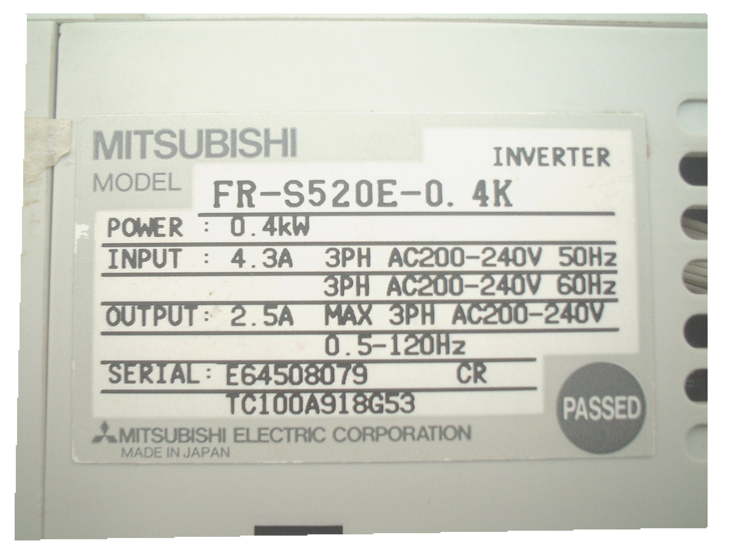 Amazon.co.jp: FR-S520E-0.4K 三菱電機 400W インバータ 3-0028: DIY