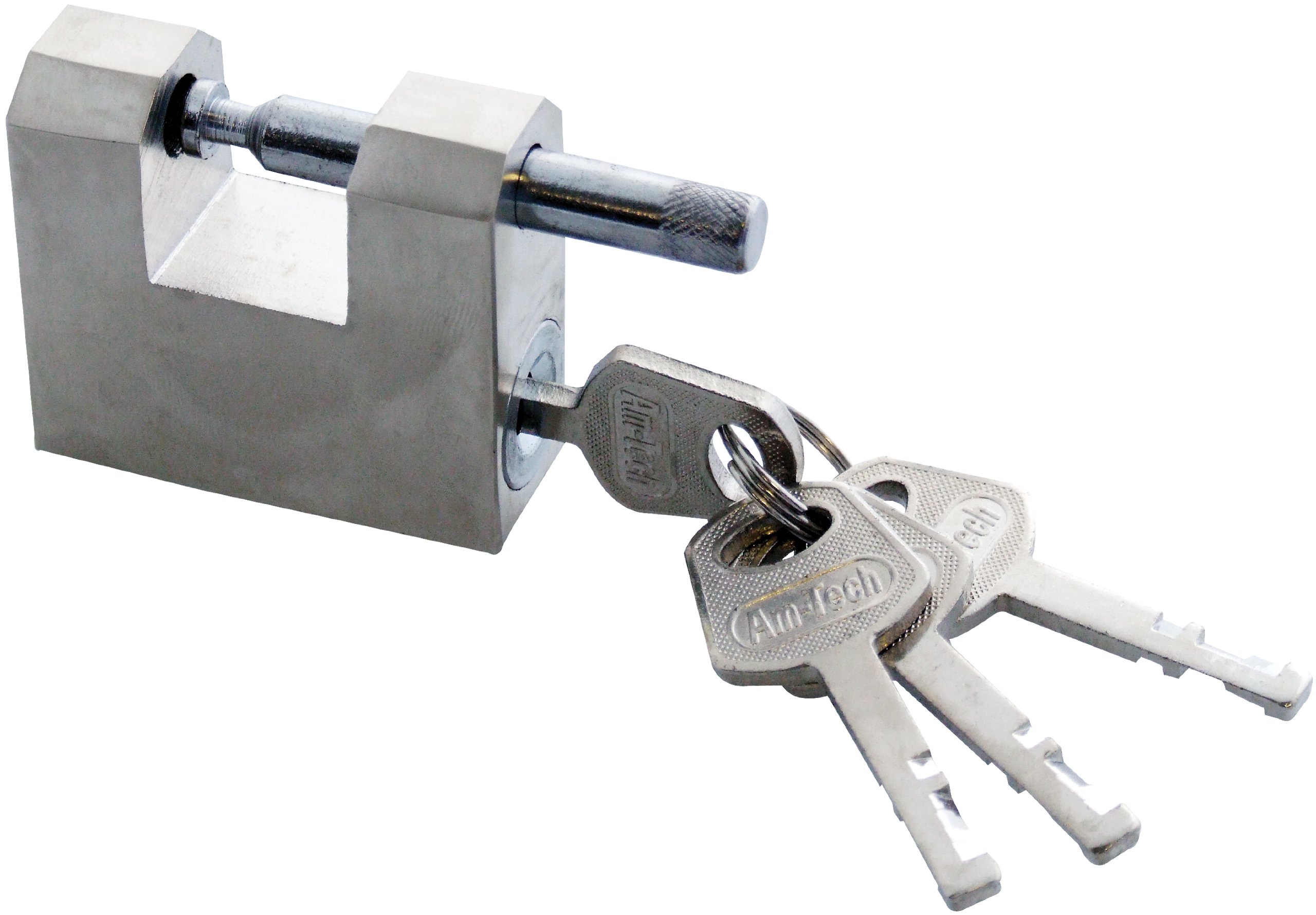 Amtech 50mm Steel Shutter Padlock, Powder Coated Body with 10mm Rotating Shackle and Brass Barrel, for Gates, Garages and Shops.