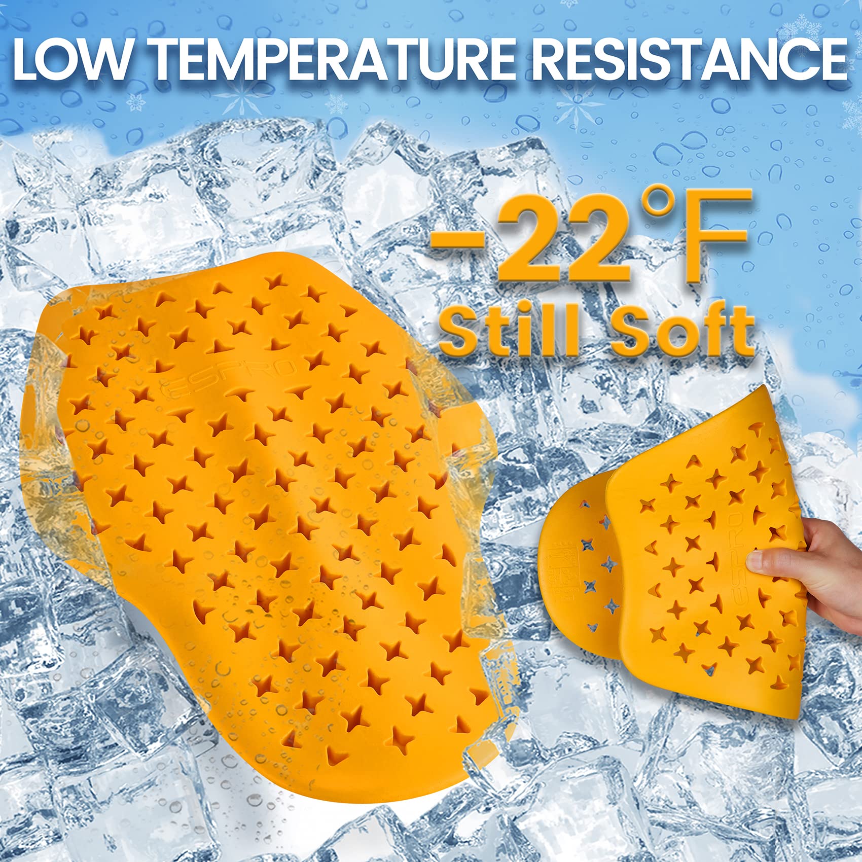Protection dorsale de moto - Résistance aux basses températures -30 ℃ - Coussinets d'insertion CE Armor (jaune - BACK JAUNE)
