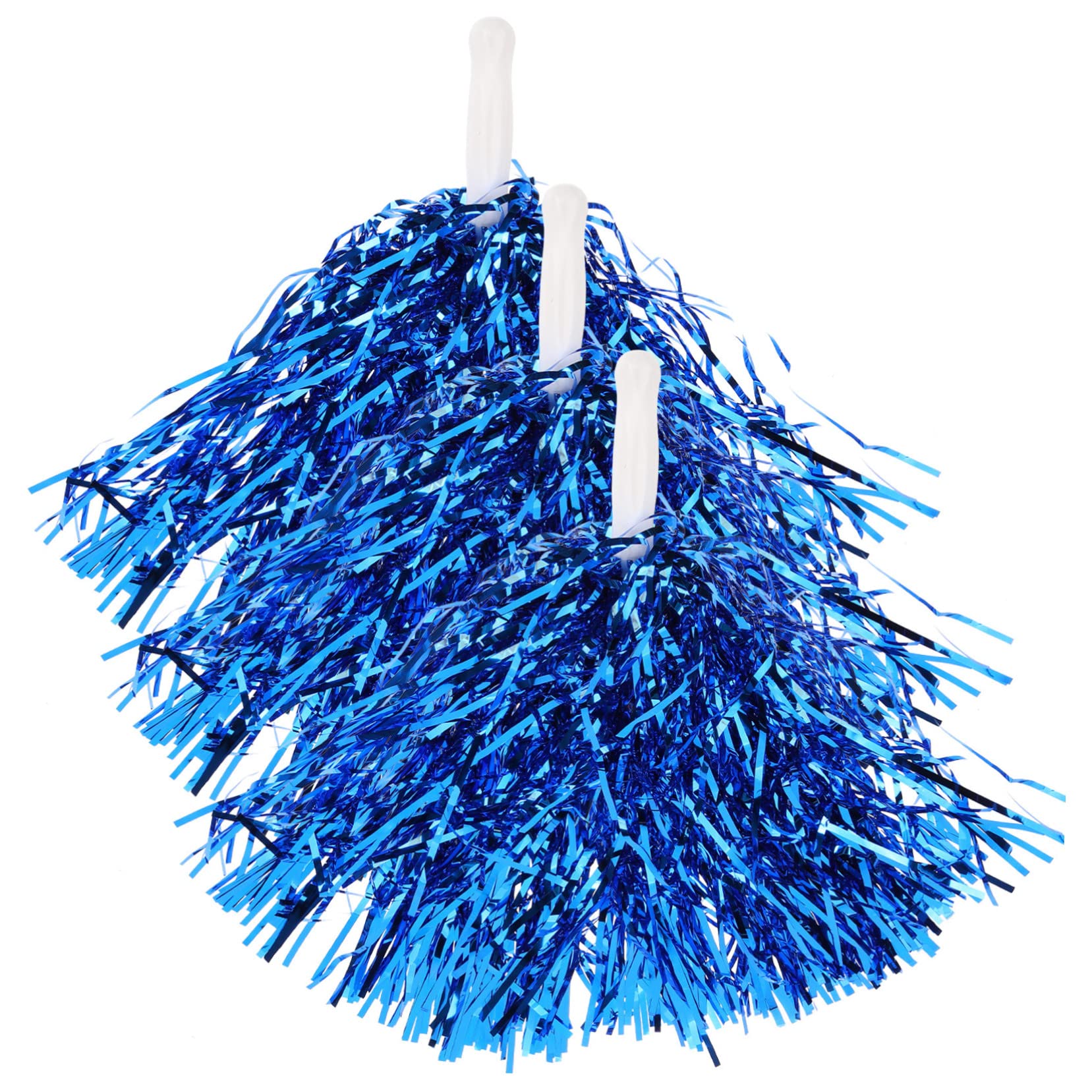 POPETPOP Cheer Poms 24 Pack Cheerleading Pompoms Metal Foil Cheerleader Props School Sports Event