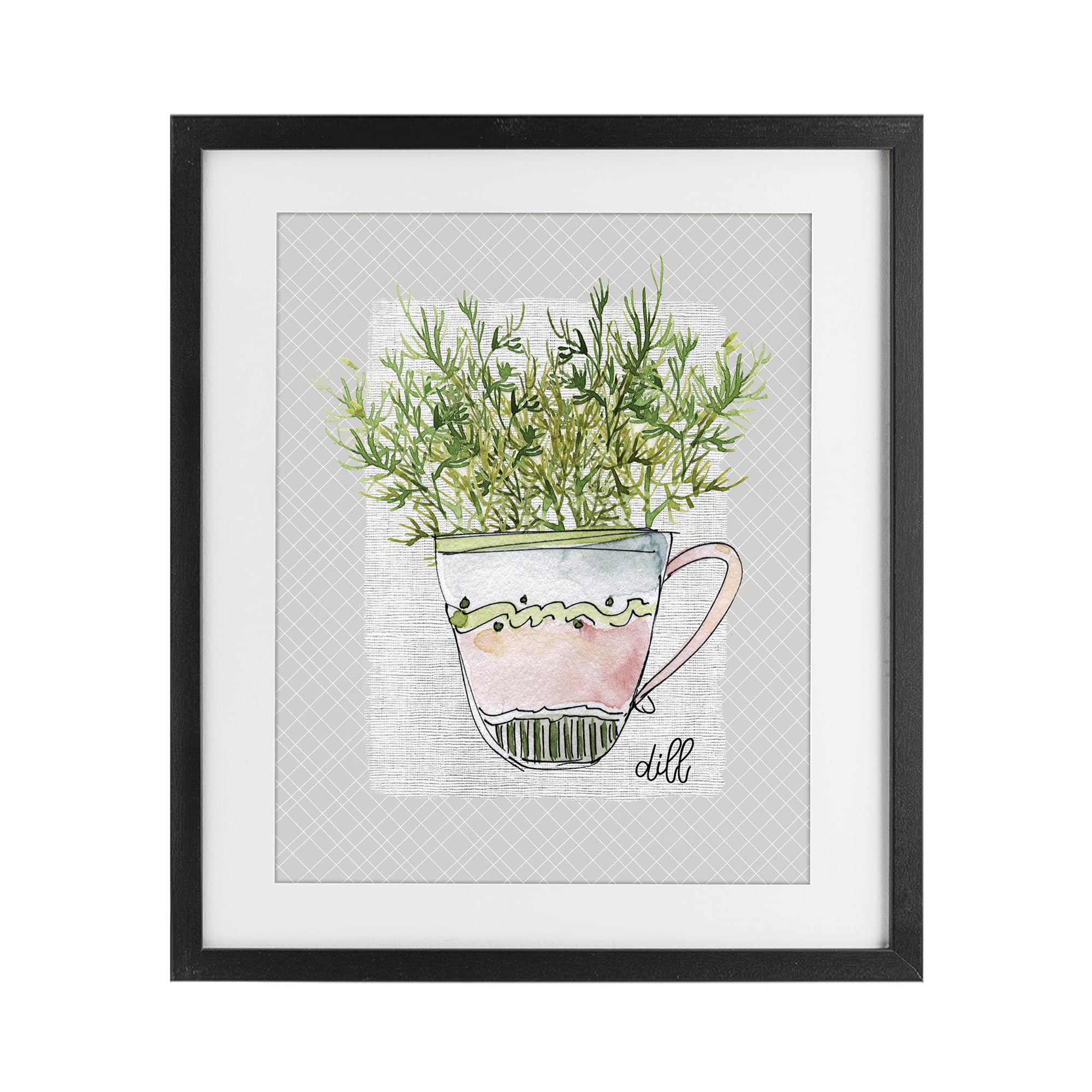'Dill Herb Mug'| Framed Print Under Glass