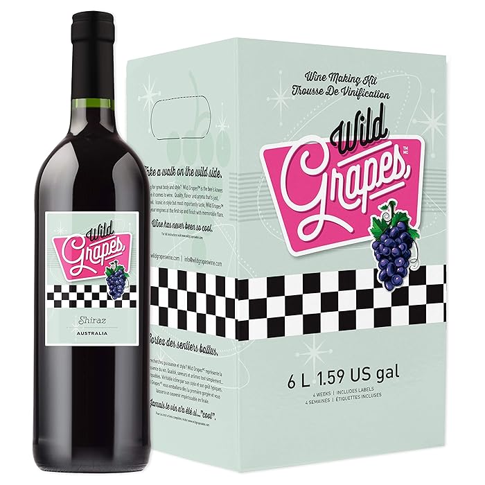 Buy Wild Grapes, Premium DIY Wine Making Kits, Australia Shiraz, 6L