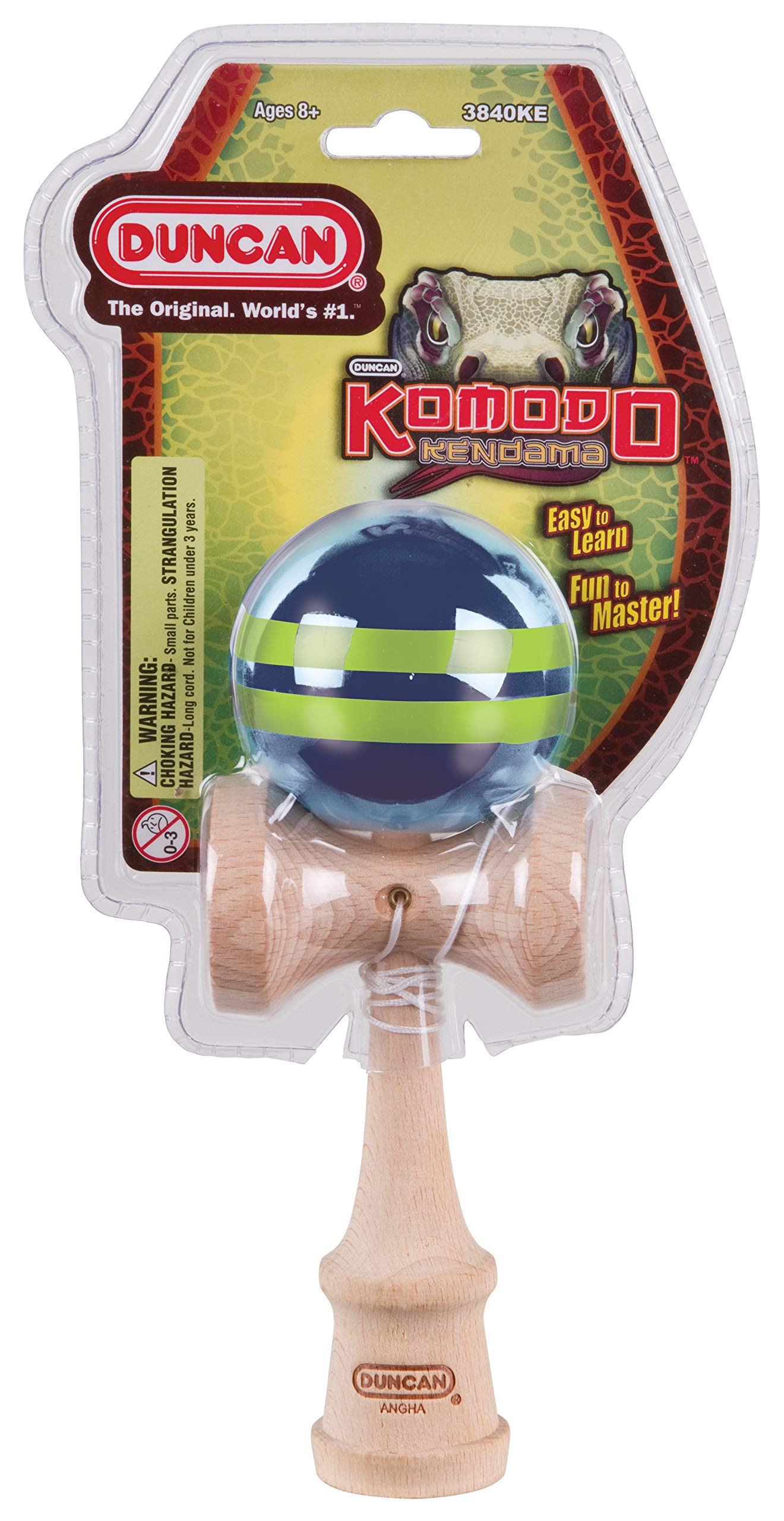 Amazon.com: Duncan Toys Komodo Kendama, Blue w/ Green Stripes