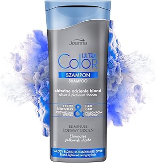 Joanna Purple Shampoo - Toning Balancing for Blonde, Silver and Gray Hair 200ml (6.76 oz)