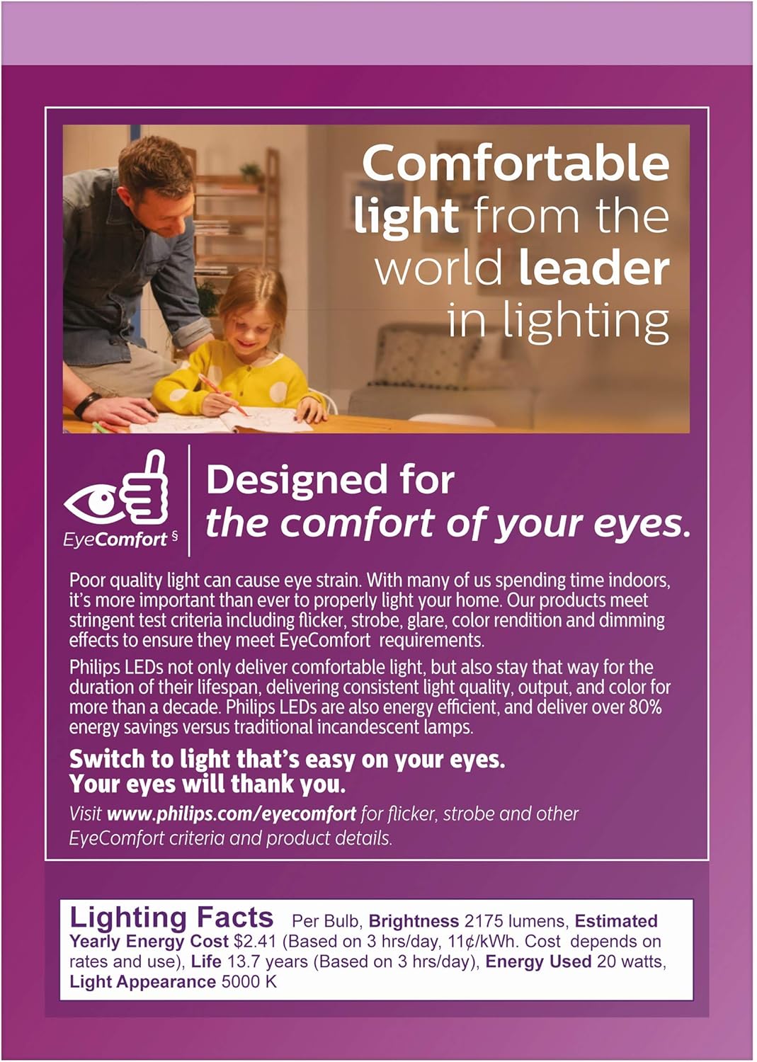 80% оƒƒ Dіѕсоunt Philips LED Flicker-Free High Lumen Dimmable BR40 Light Bulb, EyeComfort Technology, 2175 Lumen, Daylight (5000K), 20W=150W, E26 Base, Title 20 Certified, 4-Pack Bеѕt Dеаl Philips LED Flicker-Free High Lumen Dimmable BR40 Light Bulb, EyeComfort Technology, 2175 Lumen, Daylight (5000K), 20W=150W, E26 Base, Title 20 Certified, 4-Pack