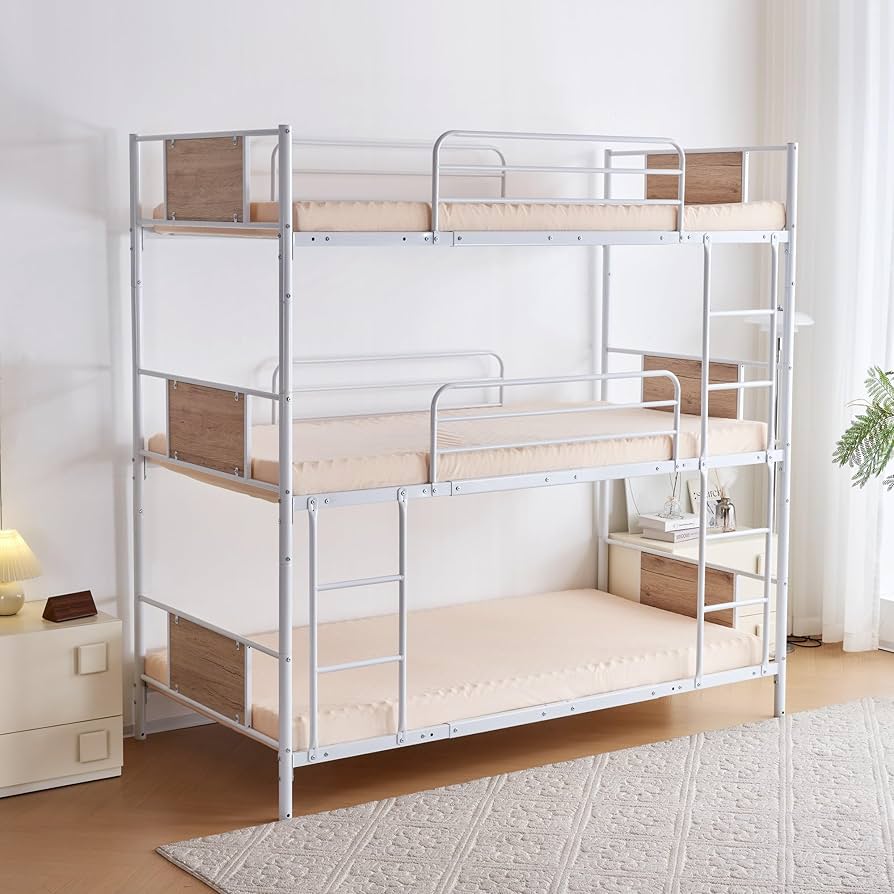 三段ベッド チール 耐震ベッド分離可能パイプベッド 金属製垂直はしご社員寮学生寮 Amazon｜三段ベッド 分離可能 耐震スチール製 パイプベッド 子供部屋