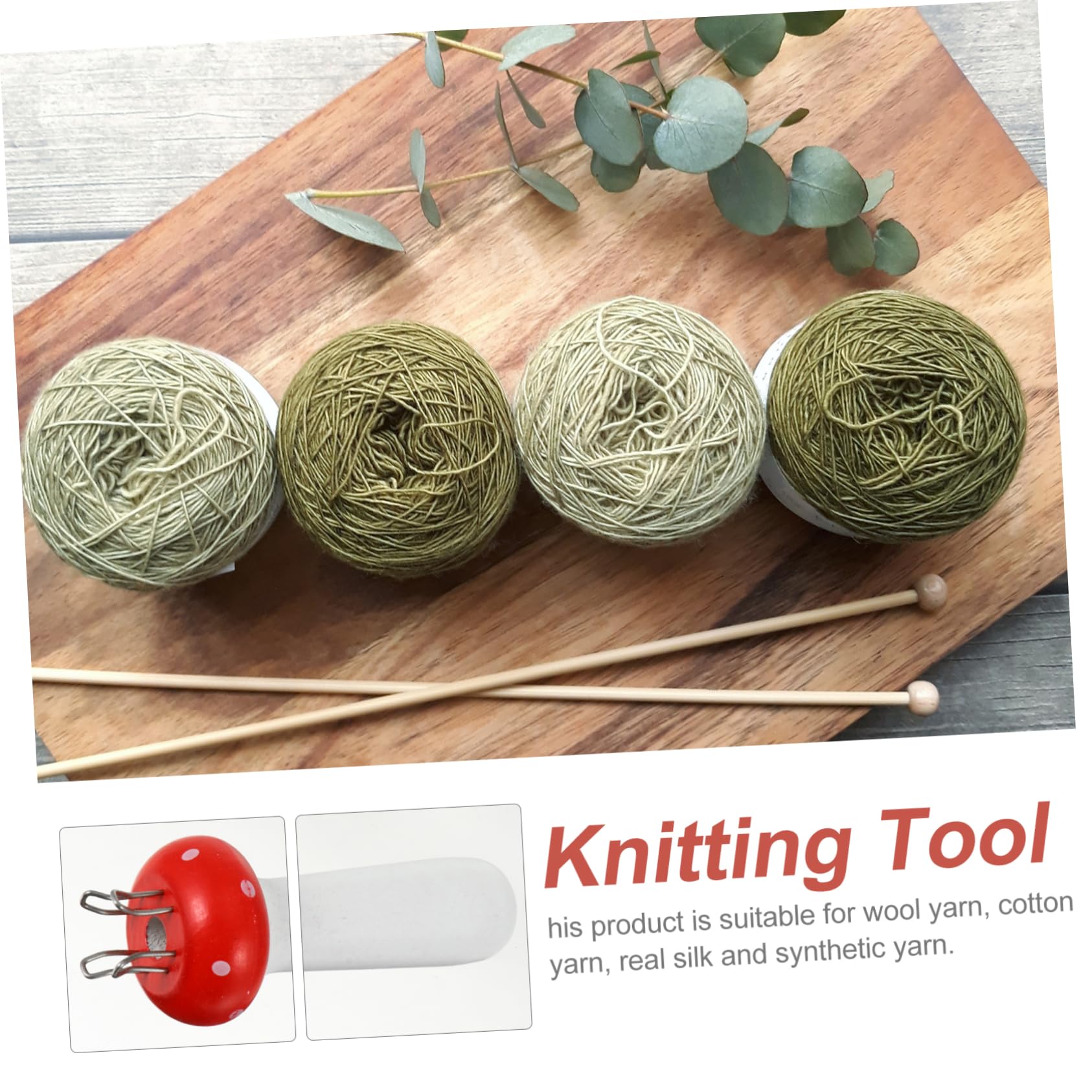 jojofuny 4 Stück Mushroom Knitting Spool Handlicher Pin Strickpilz für Diy Projekte Geeignet für Wolle und Synthetische Garne Langlebig und Tragbar