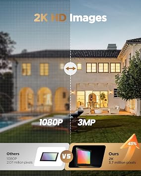 BECAMSO Security Cameras Wireless Outdoor Battery: 2K WiFi Camera Indoor for Home Security System - Video Surveillance Equipment Waterproof - 5G Not Supported