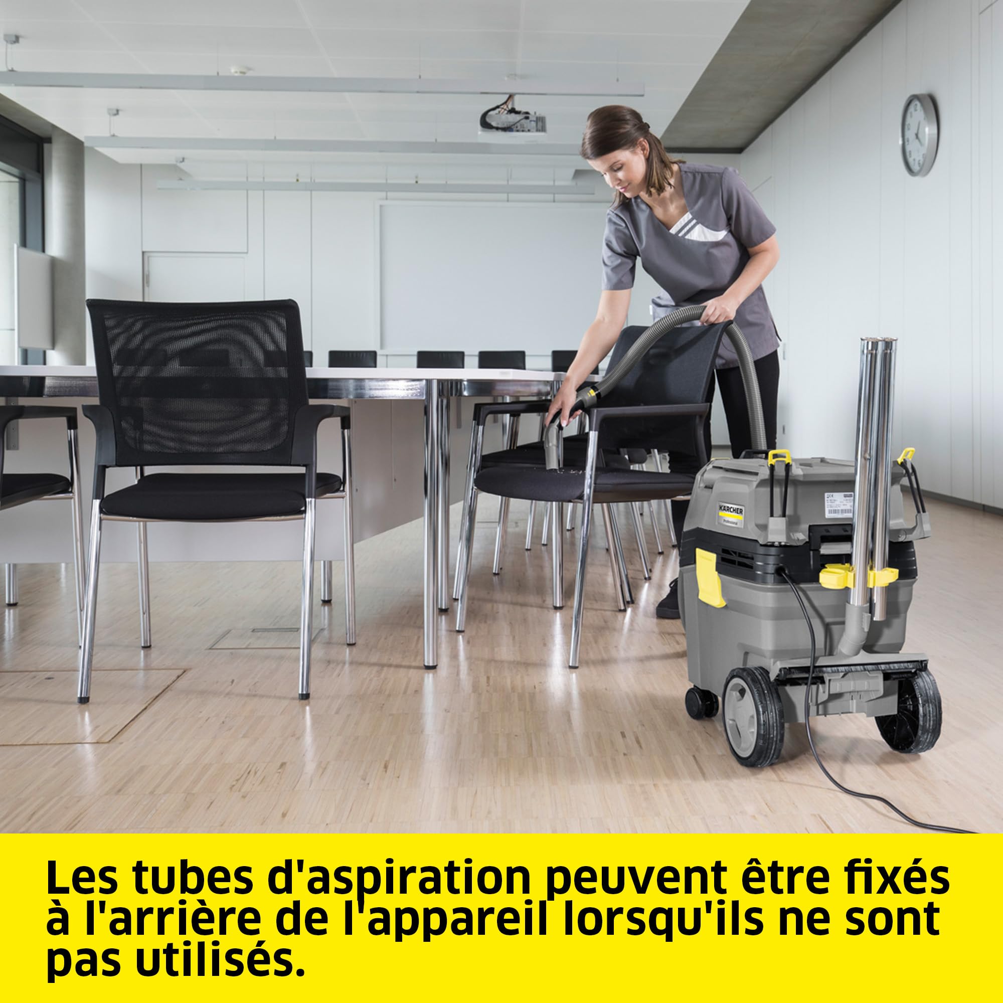 KÄRCHER Aspirateur Eau et poussières NT 30/1 AP L, Max. 1380 W, Filtre plissé Plat, réservoir : 30 l, Tuyau : 2,5 m, suceur pour sols humides/secs (300 mm), suceur de Fentes