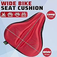 Vista 2 de Zacro Bike Seat Cushion - Padded Gel Bike Seat Cover for Men & Women, Padding Bicycle Saddle fit with Peloton/Spin Stationary Exercise/Mountain Road