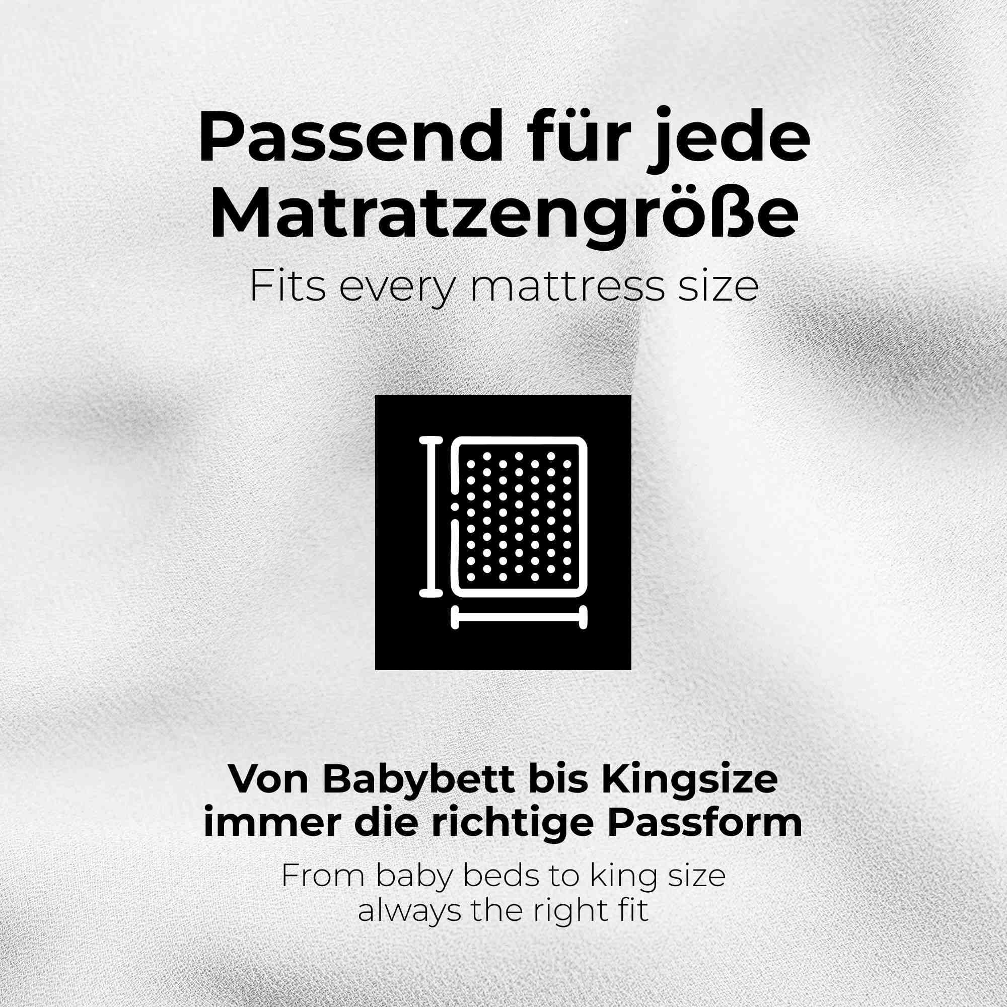 etérea Molton Matratzenschoner 200x200 cm - wasserundurchlässige Matratzenauflage - Matratzenschutz Agnes - Auflage atmungsaktiv und der Größe 200 x 200 cm, Weiß