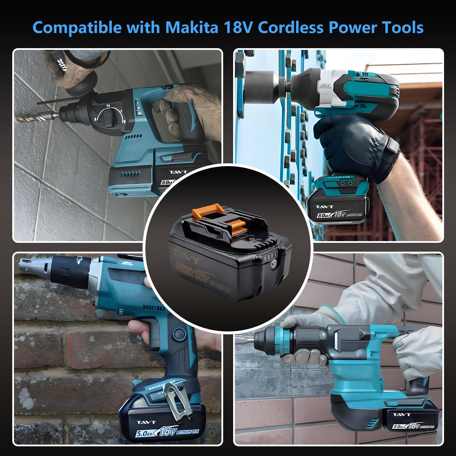 Batería de 18 V 5 Ah BL1850 y DC18RC compatible con batería Makita 5.0ah 18V BL1850B, BL1860, BL1860B, BL1840, BL1830, BL1820