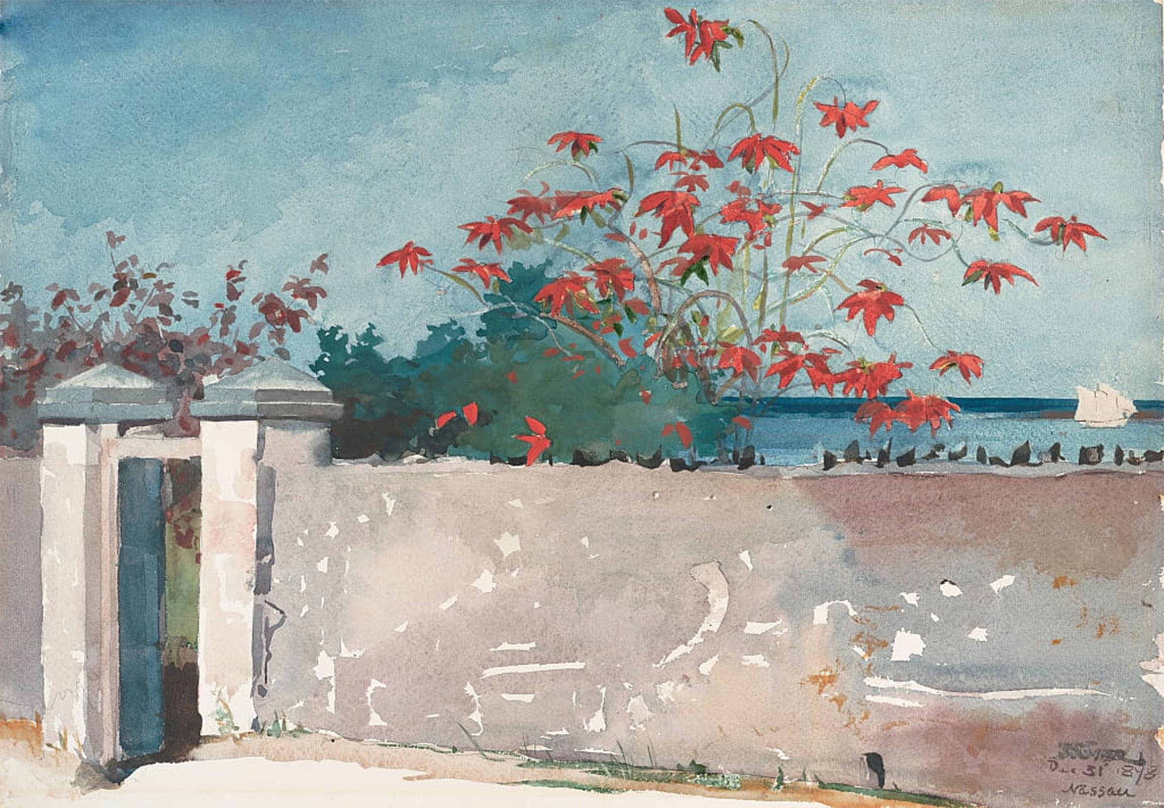 Tableau Winslow Homer Nassau 60x90cm toile de qualité sans reflet