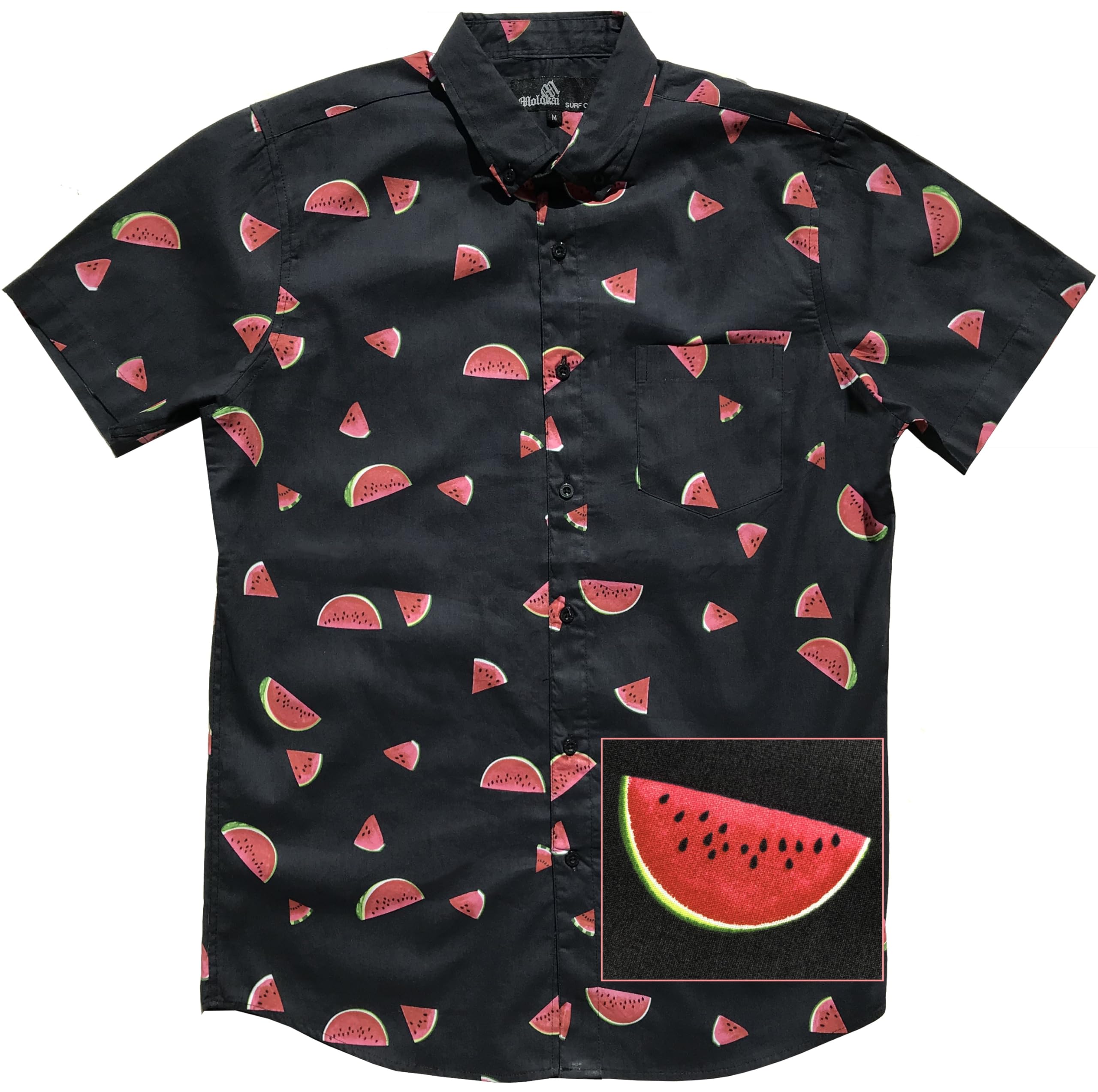 Molokai Surf Button Down Slim Fit Hawaiian Short Sleeve Shirts