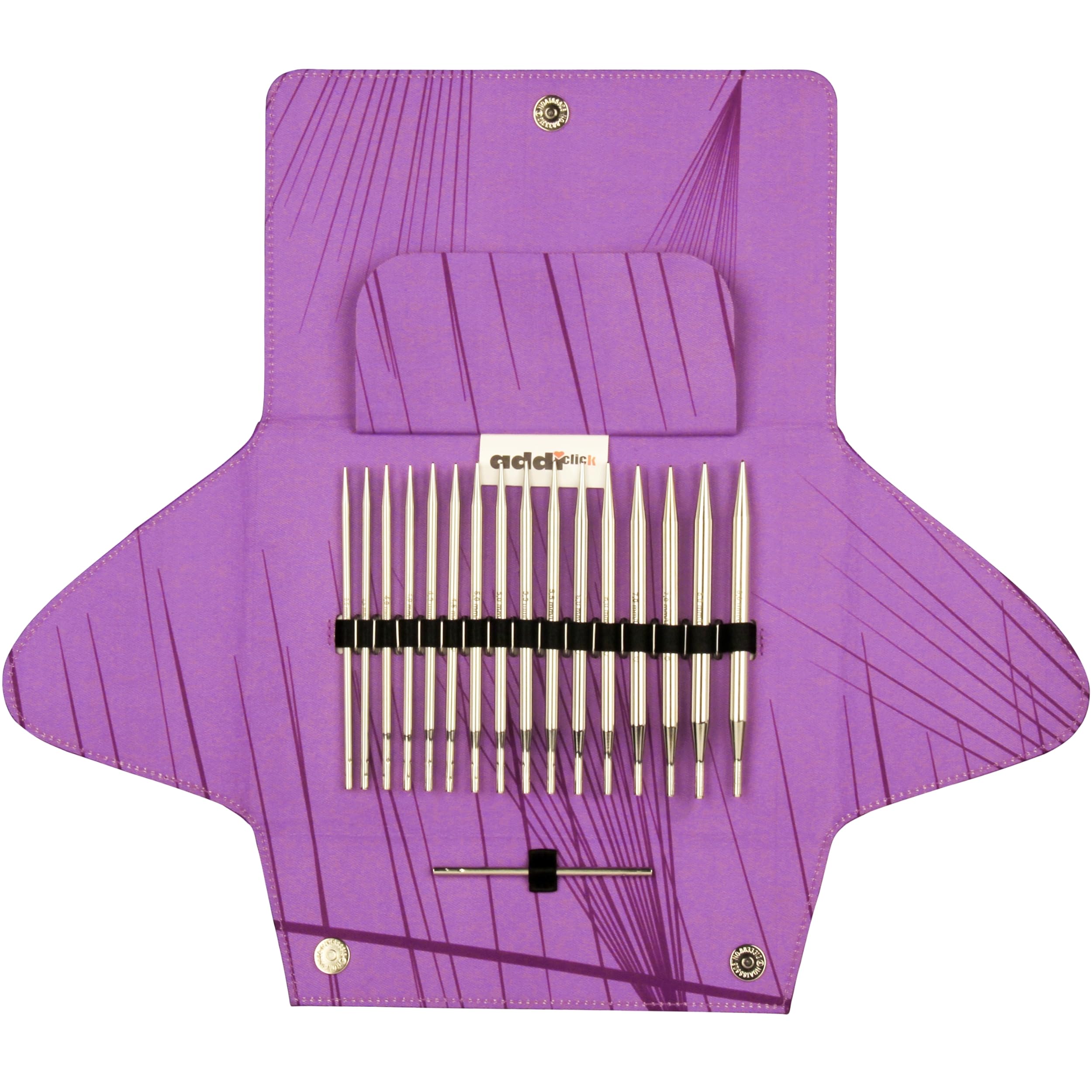 skacel by addi addiClick Rocket Interchangeable Needle Set, Plated Brass