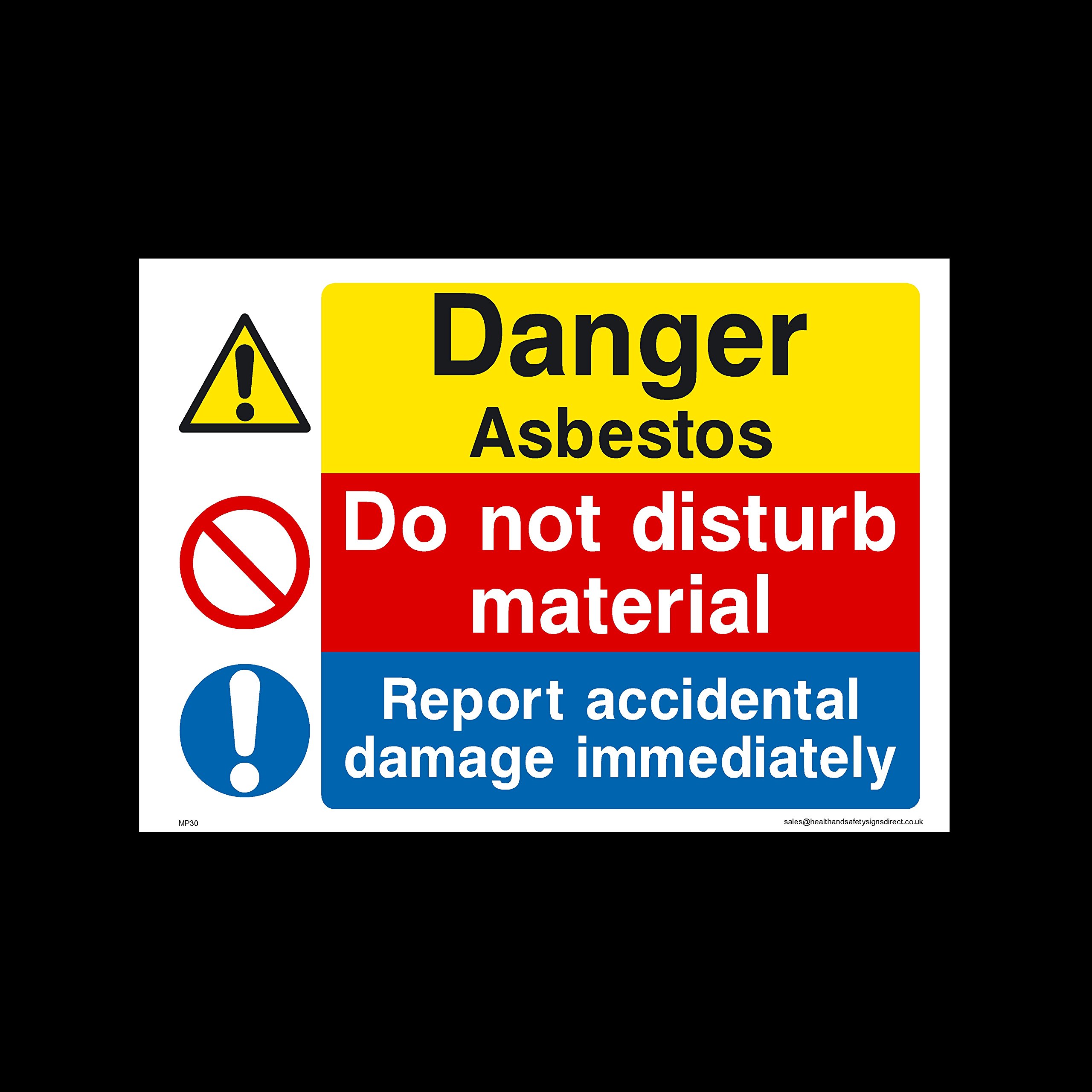 Buy Danger asbestos Do not disturb Sticker/Self Adhesive Sign (MP30