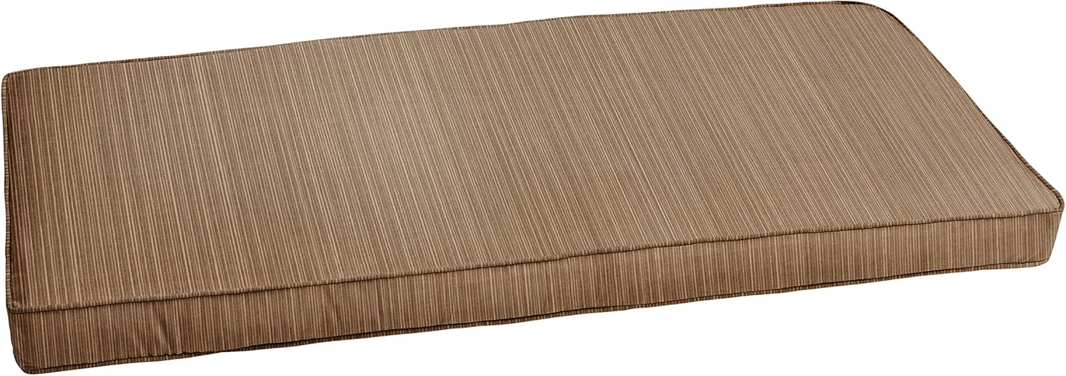 Sunbrella Corded Bench Cushion, 1 Count (Pack of 1), Dupione Walnut