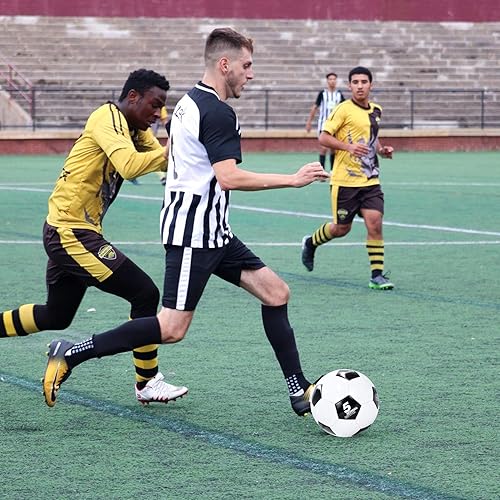 Miniatura 6 de Aoneky Balón de fútbol tradicional de tamaño 5 para adultos, se envía desinflado, bomba incluida
