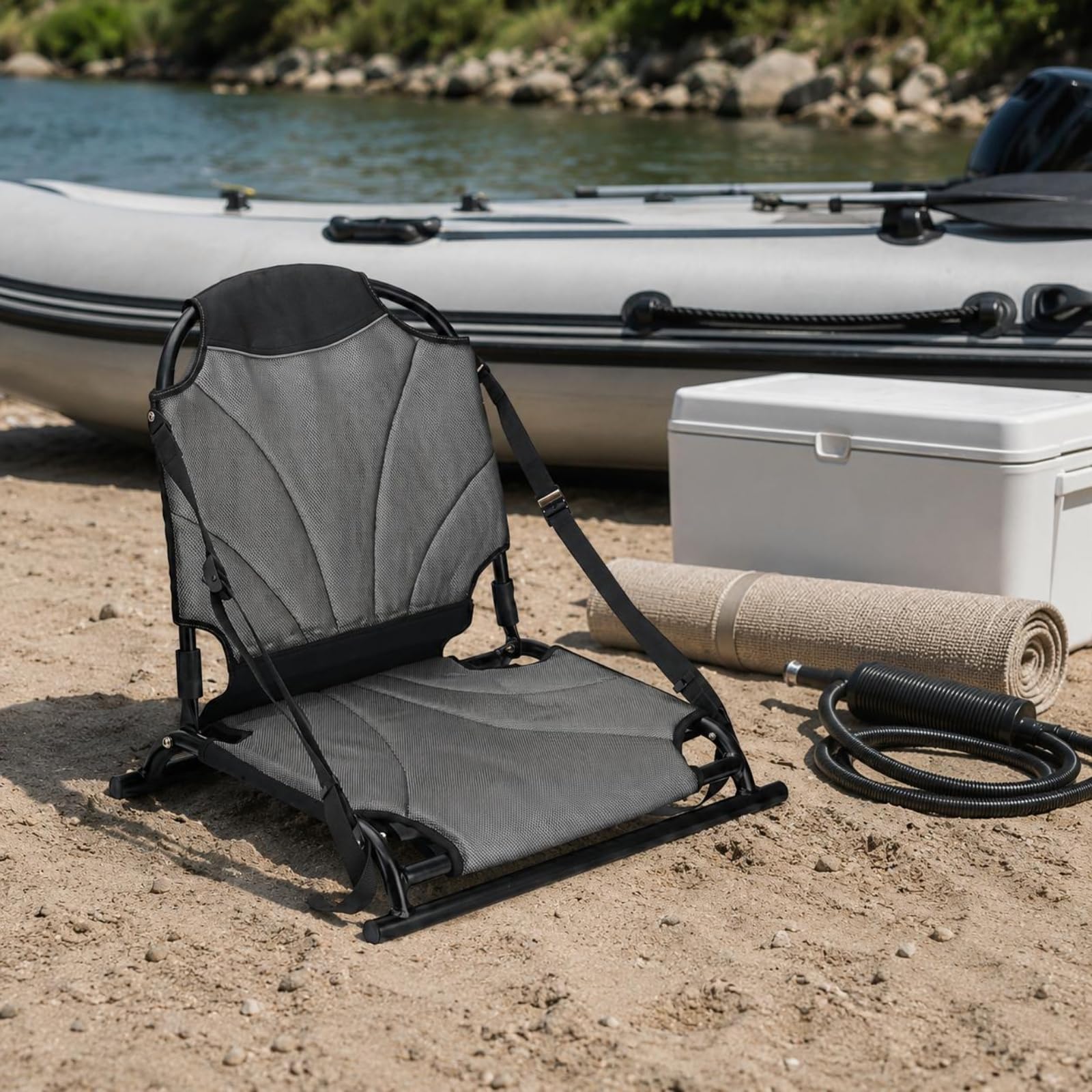 Asiento Kayak Plegable Secado Rápido Silla Marina Malla Resistente Al Agua Artículo Náutico